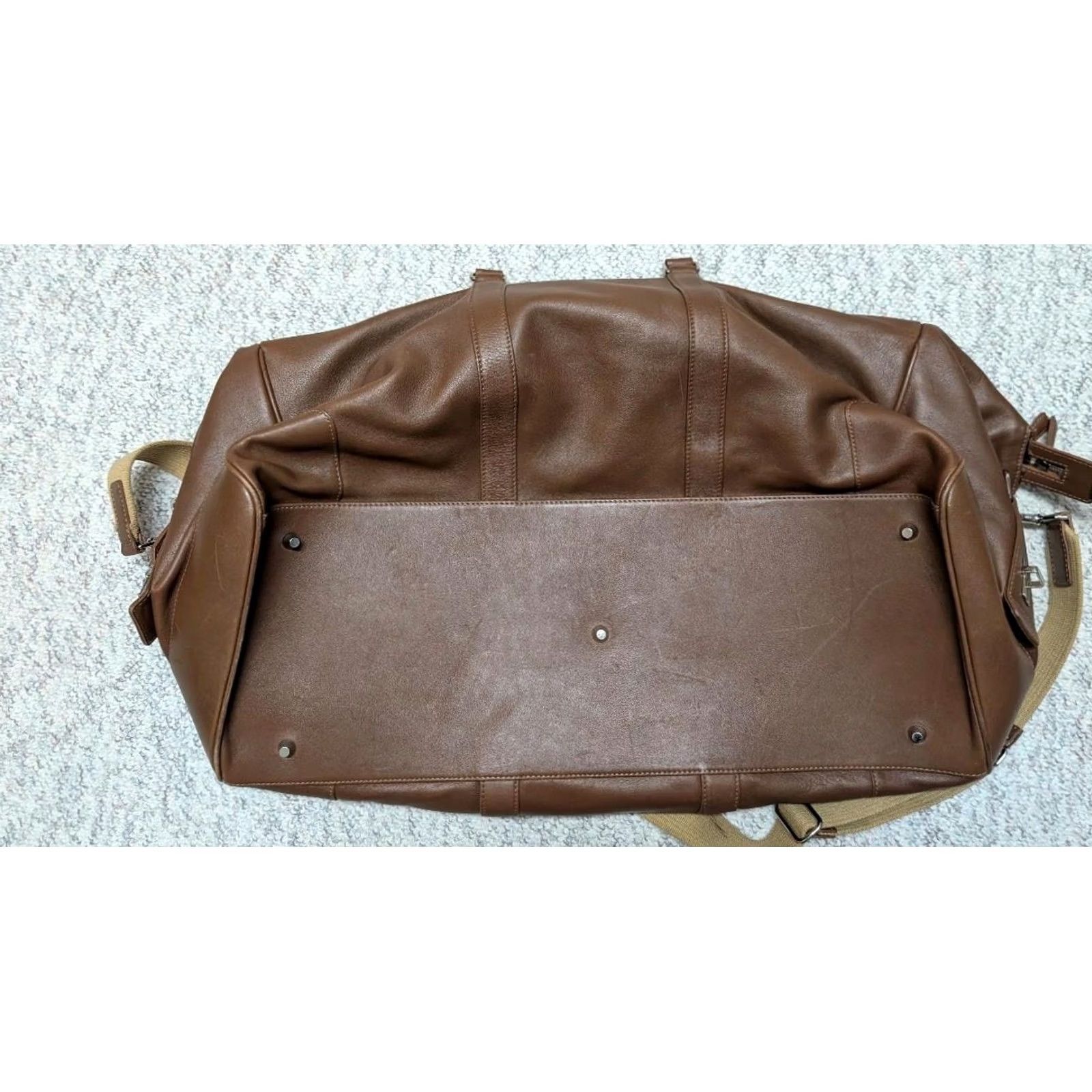 Coach Coach Brown Cowhide Leather Duffle Bag 24" Shoulder Tote K3S-5409 travel Size ONE SIZE - 4 Thumbnail