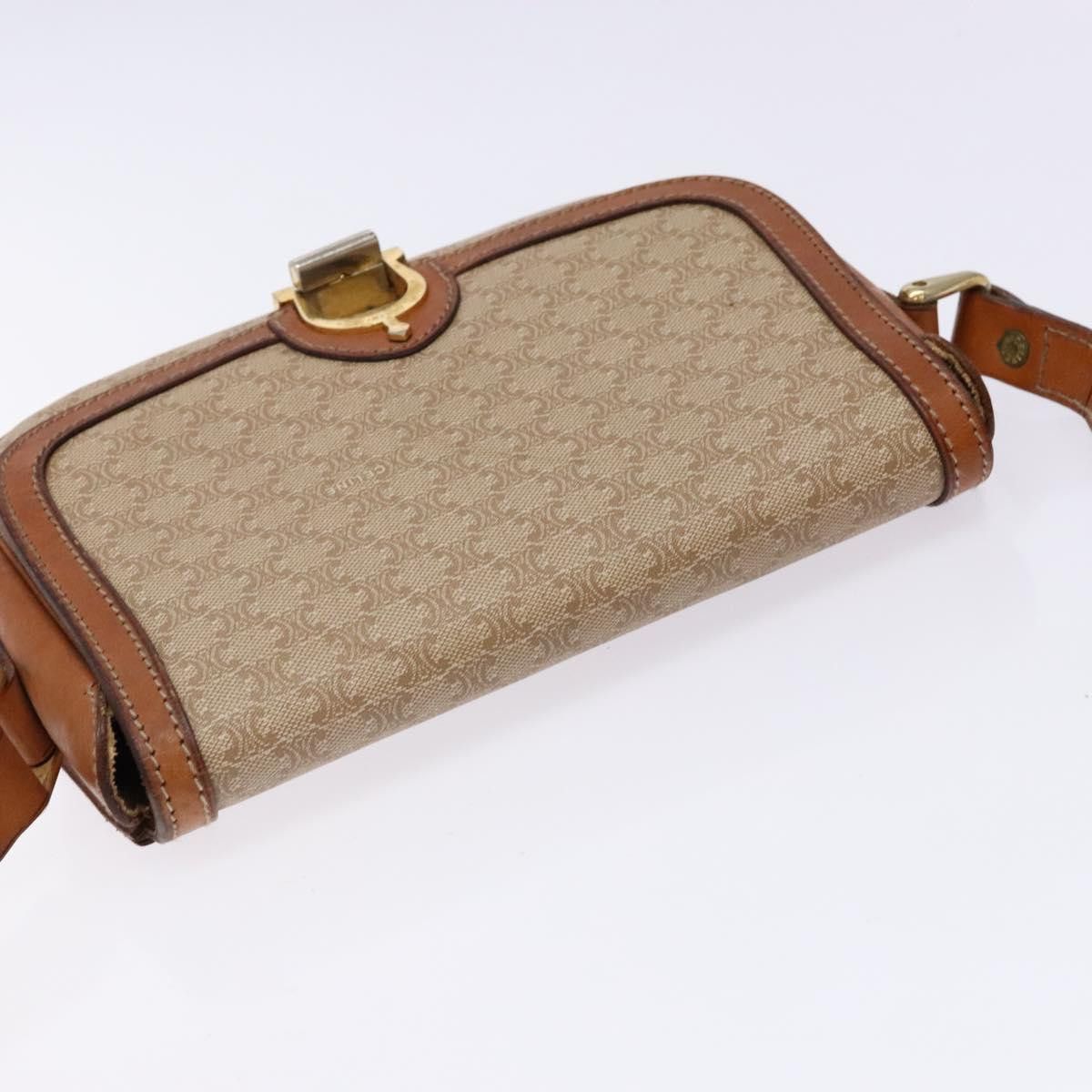Celine CELINE Macadam Canvas Shoulder Bag Beige Gold Size ONE SIZE - 6 Thumbnail