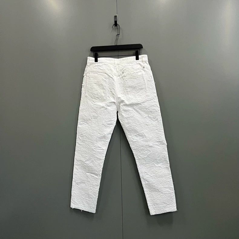 Givenchy Givenchy White Destroyed Jeans Size US 32 / EU 48 - 2 Thumbnail