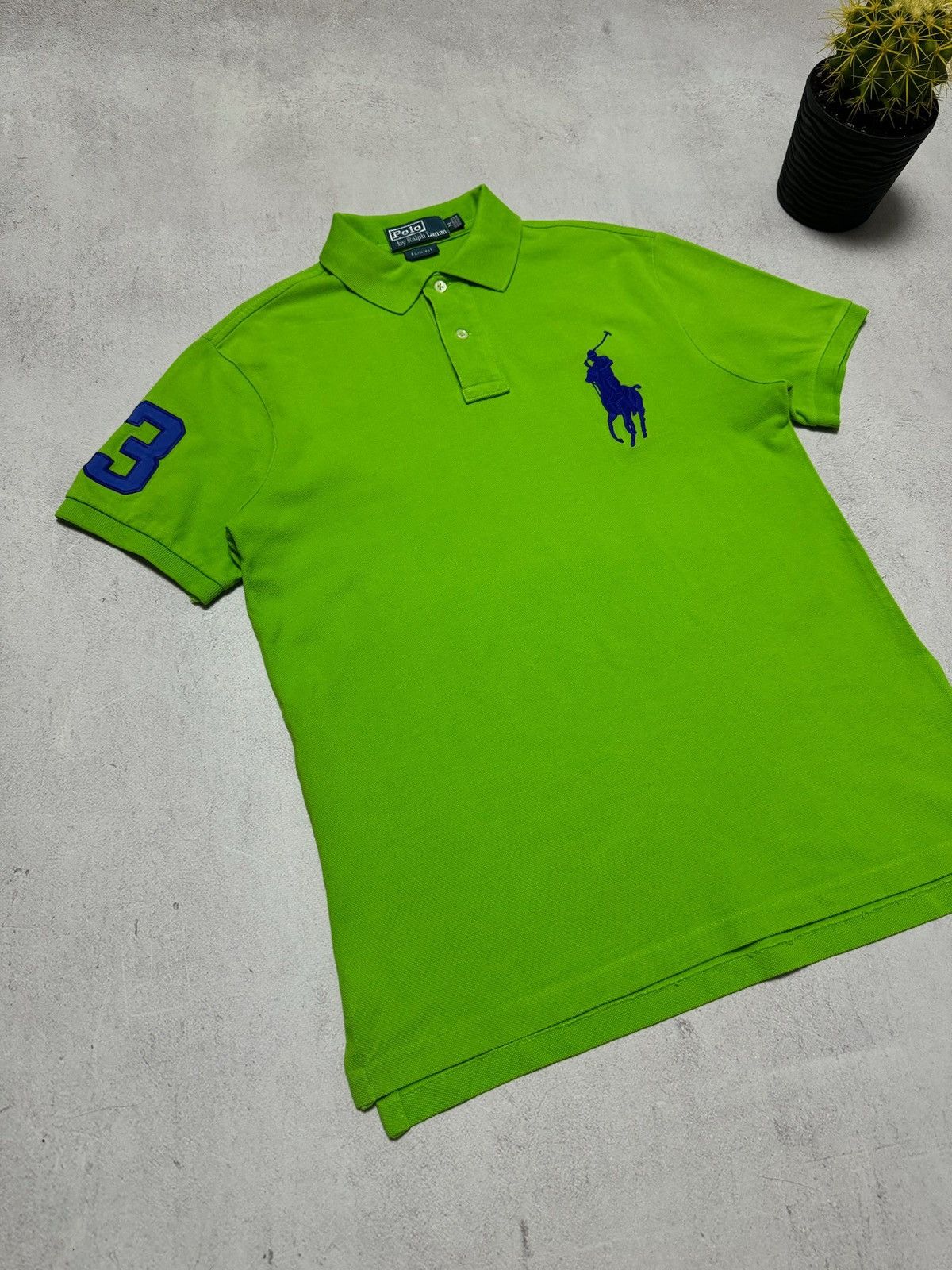 Vintage Vintage Polo Ralph Lauren Polo T Shirt Big Pony #3 Toxic 90s Size US M / EU 48-50 / 2 - 2 Thumbnail