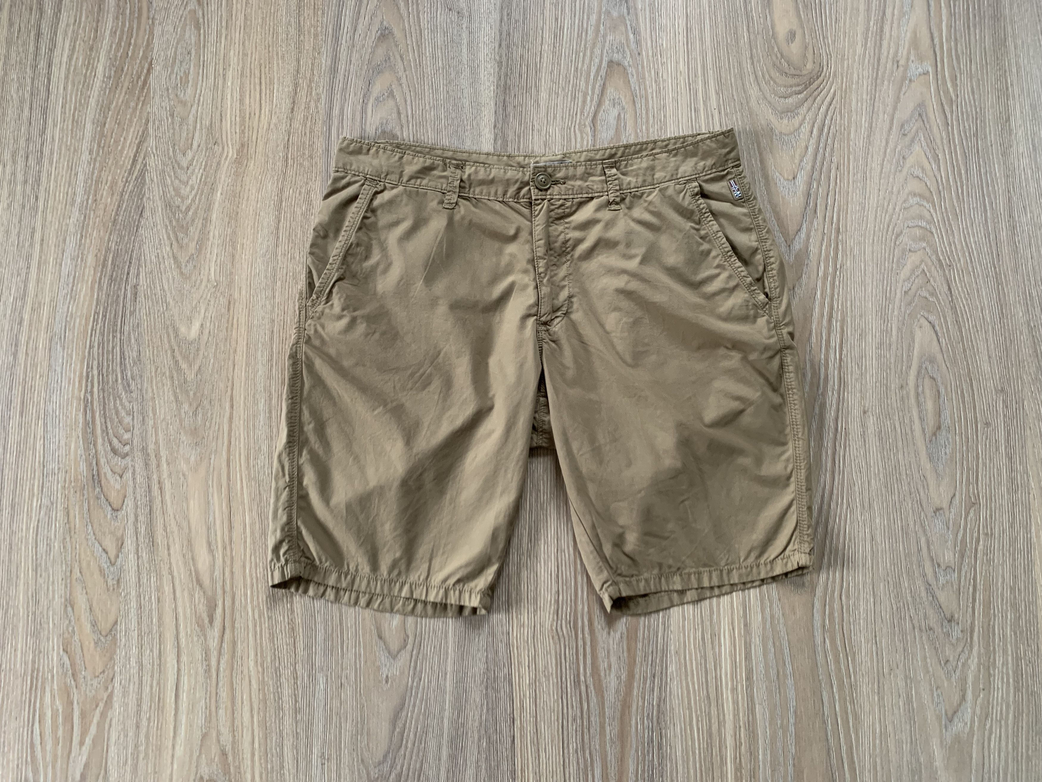 Napapijri Napapijri Cotton Basic Khaki Casual Shorts Size US 34 / EU 50 - 14 Thumbnail