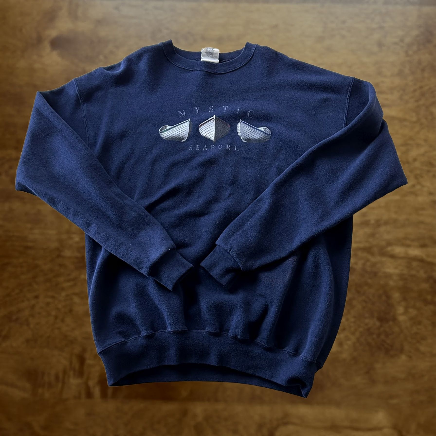 Vintage Vintage Sutton's Mystic Seaport Sweatshirt Mens XL Blue Fleece Nautical Crewneck Size US XL / EU 56 / 4 - 1 Thumbnail