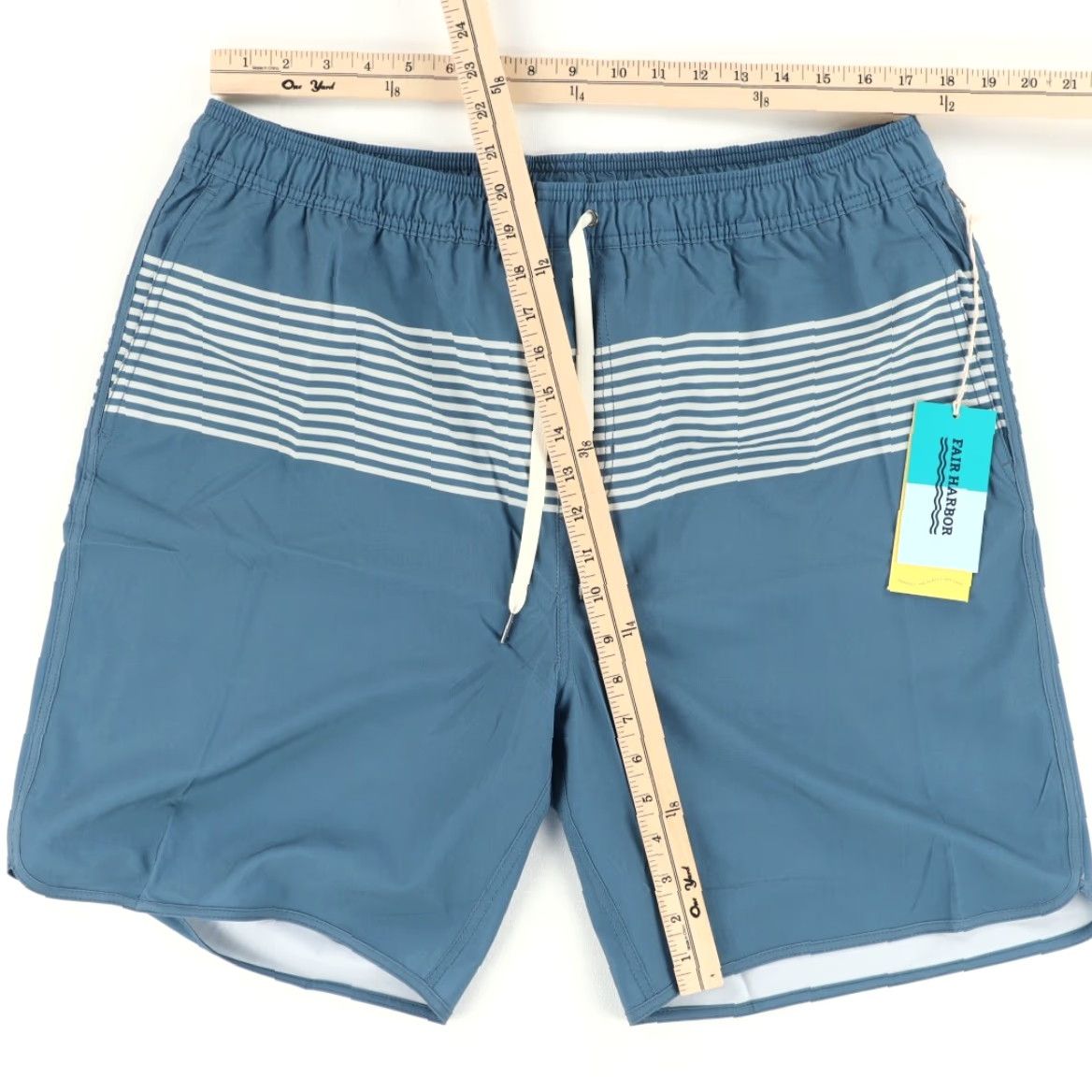 Vintage Fair Harbor Anchor Trunk Swimming Shorts Blue Striped Men's 3XL Size US 39 - 3 Thumbnail