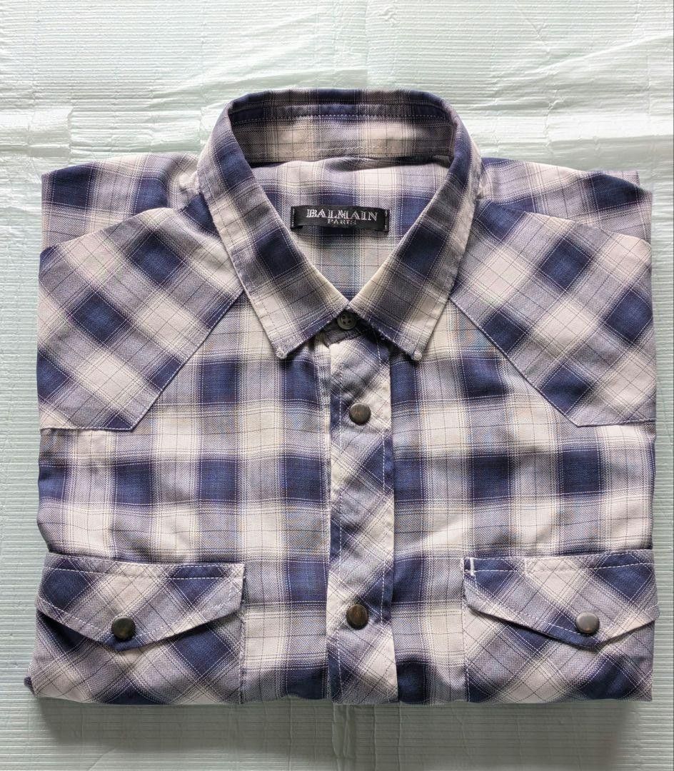 Balmain Decarnin Final Collection AW11 Destressed Flannel Size US S / EU 44-46 / 1 - 1 Thumbnail