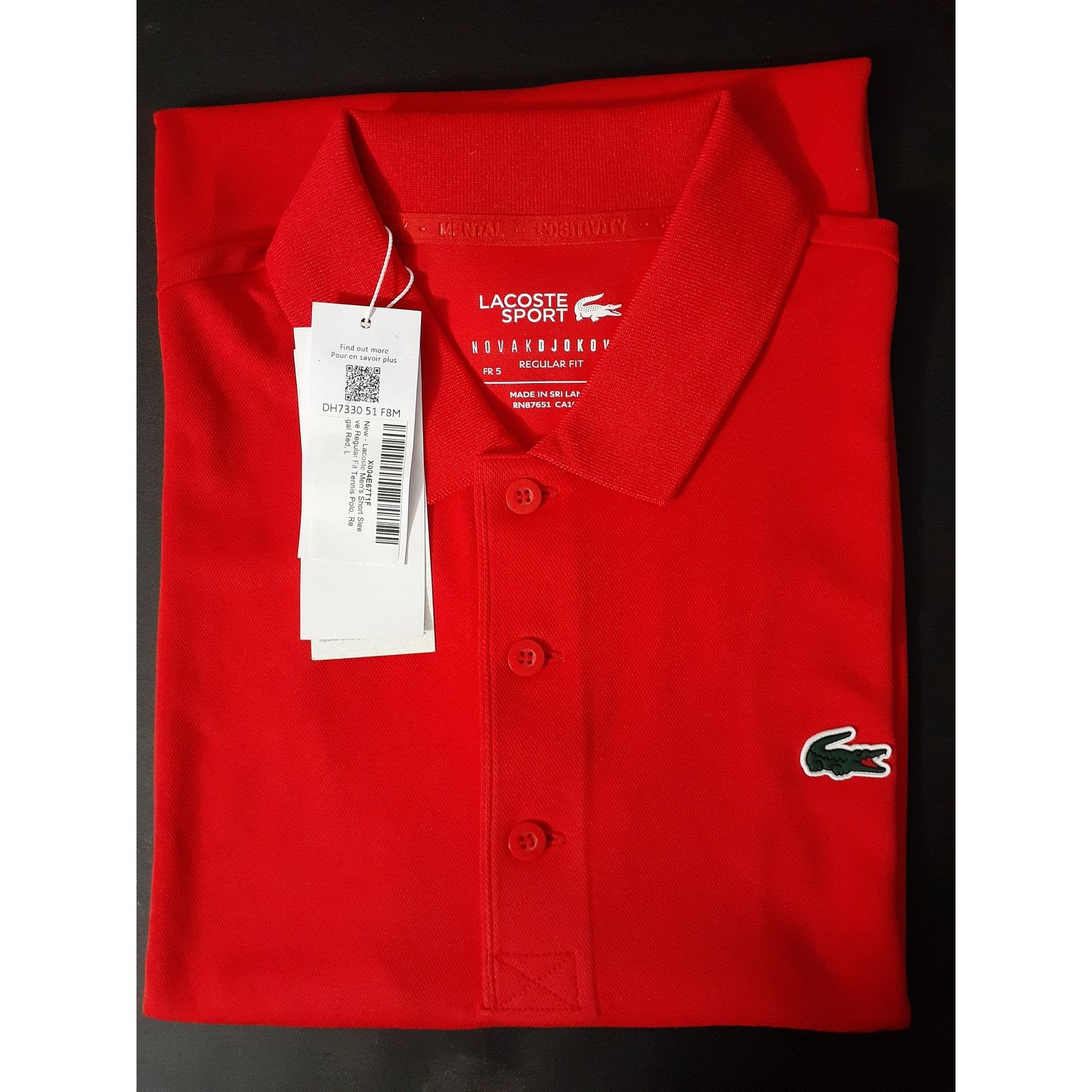 Lacoste Lacoste Men's Short Sleeve Regular Fit Tennis Polo Red L Size US L / EU 52-54 / 3 - 2 Thumbnail