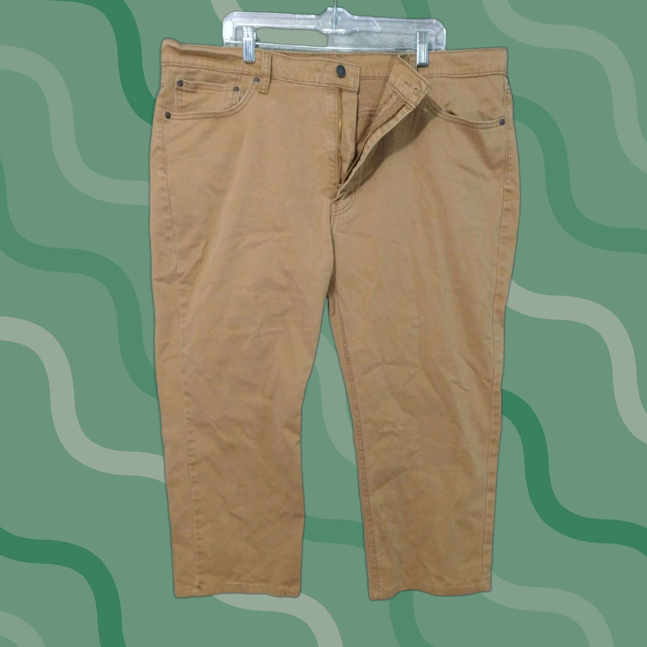Levi's Levi's 541 Jeans Men 42x23 Athletic Tapered Denim Beige - 5-Pocket Comfort Stretch Inseam 23" Regular Rise High - Brand: Levi's - Size 42 Mens Jeans Size US 42 / EU 58 - 1 Thumbnail
