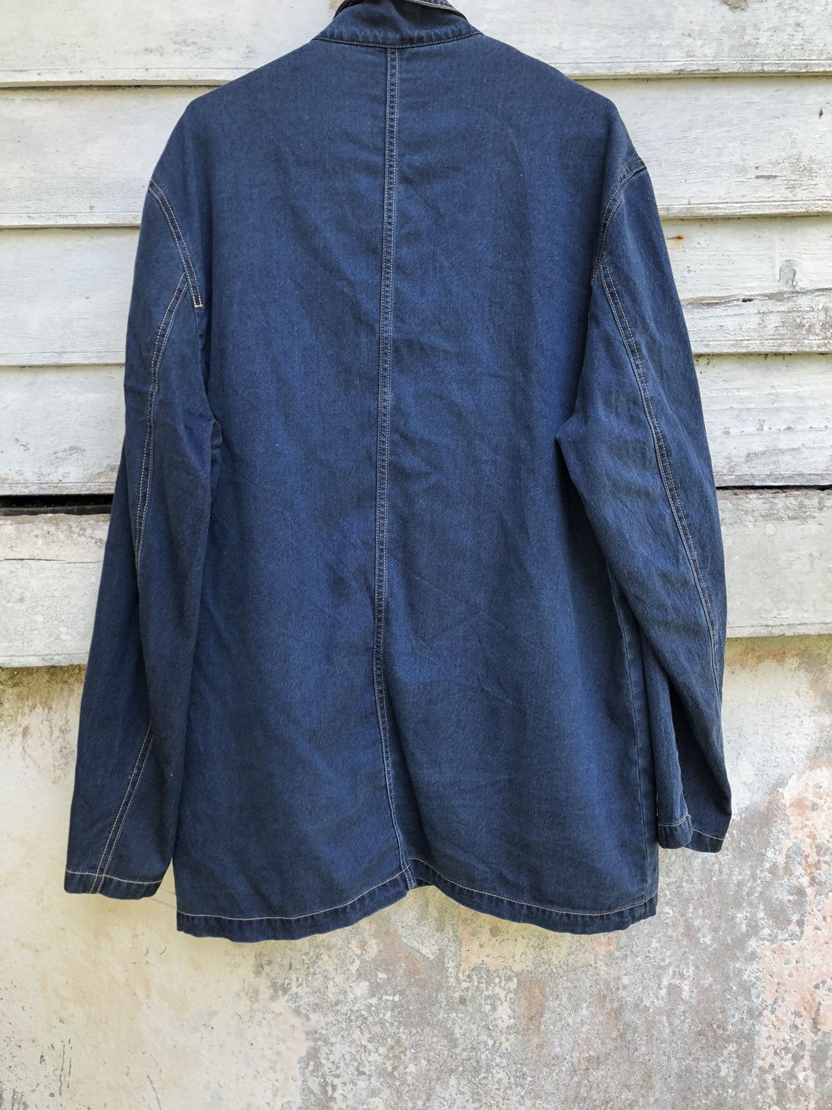 Japanese Brand Navy Blue Soft Denim Jacket Size US M / EU 48-50 / 2 - 3 Thumbnail
