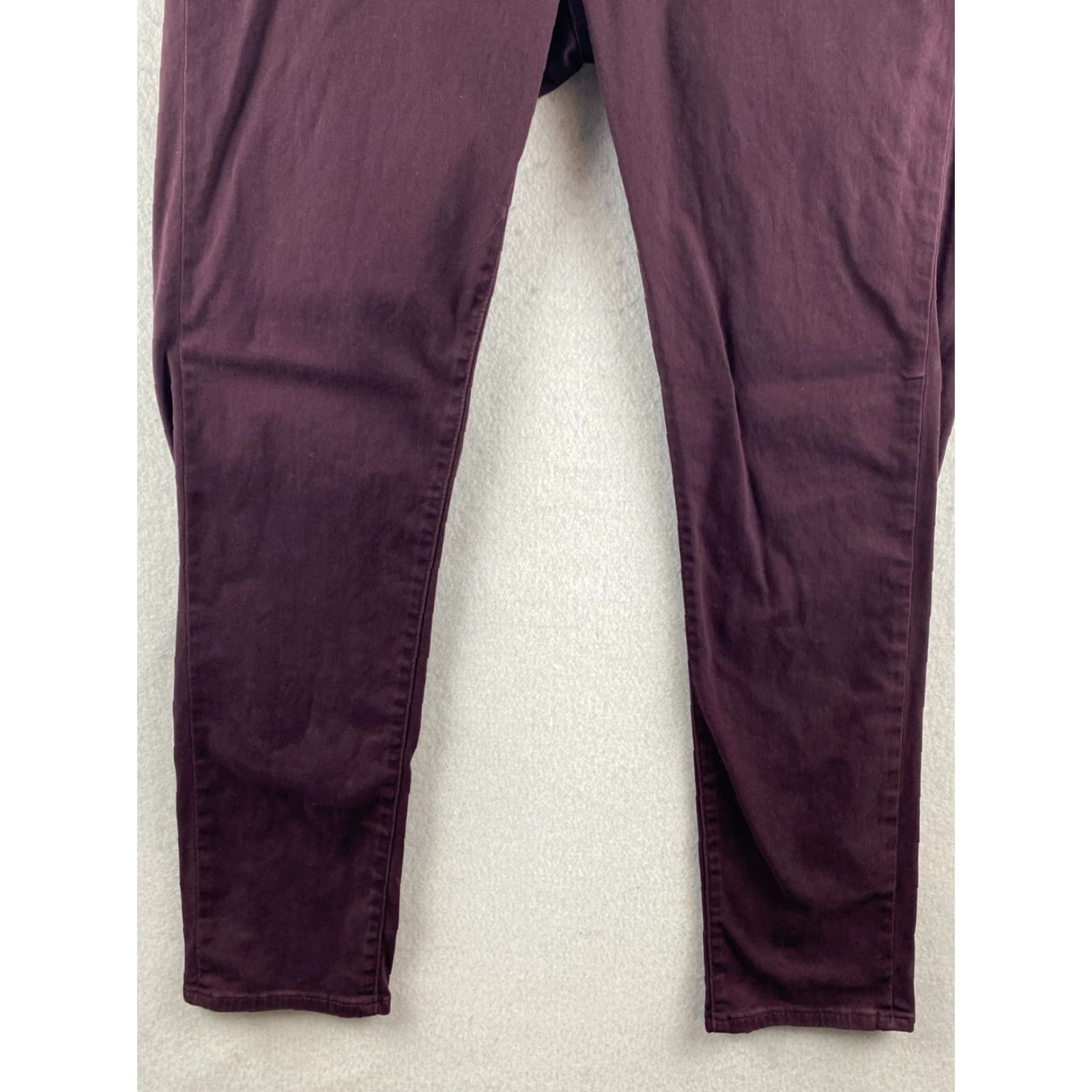 Uniqlo Uniqlo Jeans Womens 6 Maroon Skinny Elastic Drawstring Waist Dark Wash Denim Size 28" / US 6 / IT 42 - 3 Thumbnail