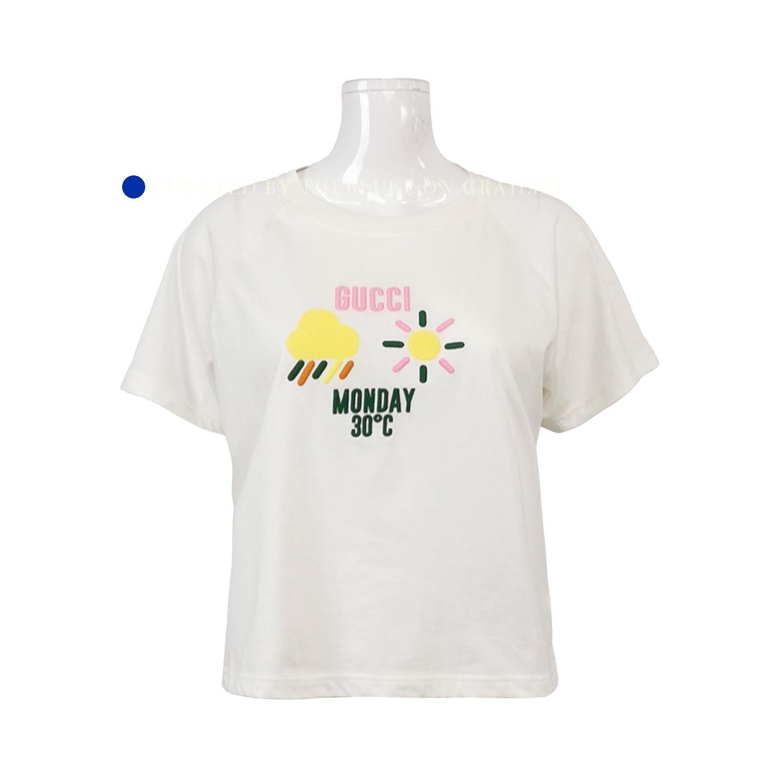 Gucci Graphic White T-Shirt with Monday Print Size US M / EU 48-50 / 2 - 1 Thumbnail