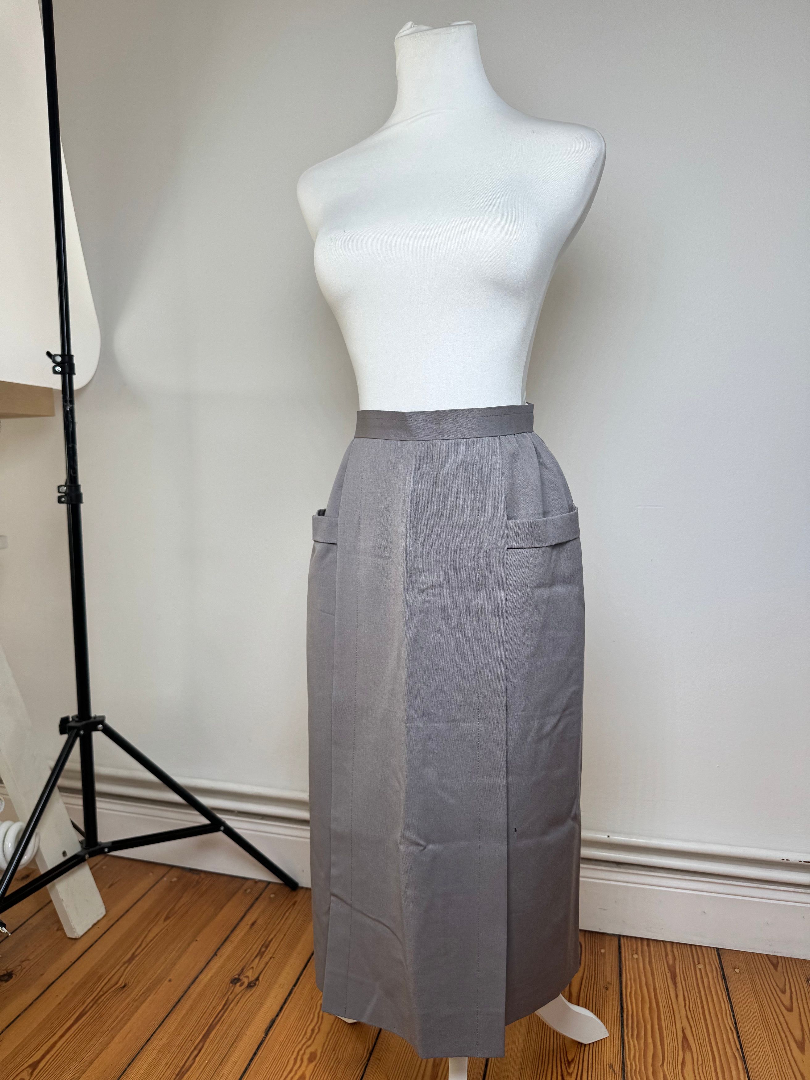 Dior Vintage Wool Skirt Grey M Size 30" / US 8 / IT 44 - 1 Thumbnail