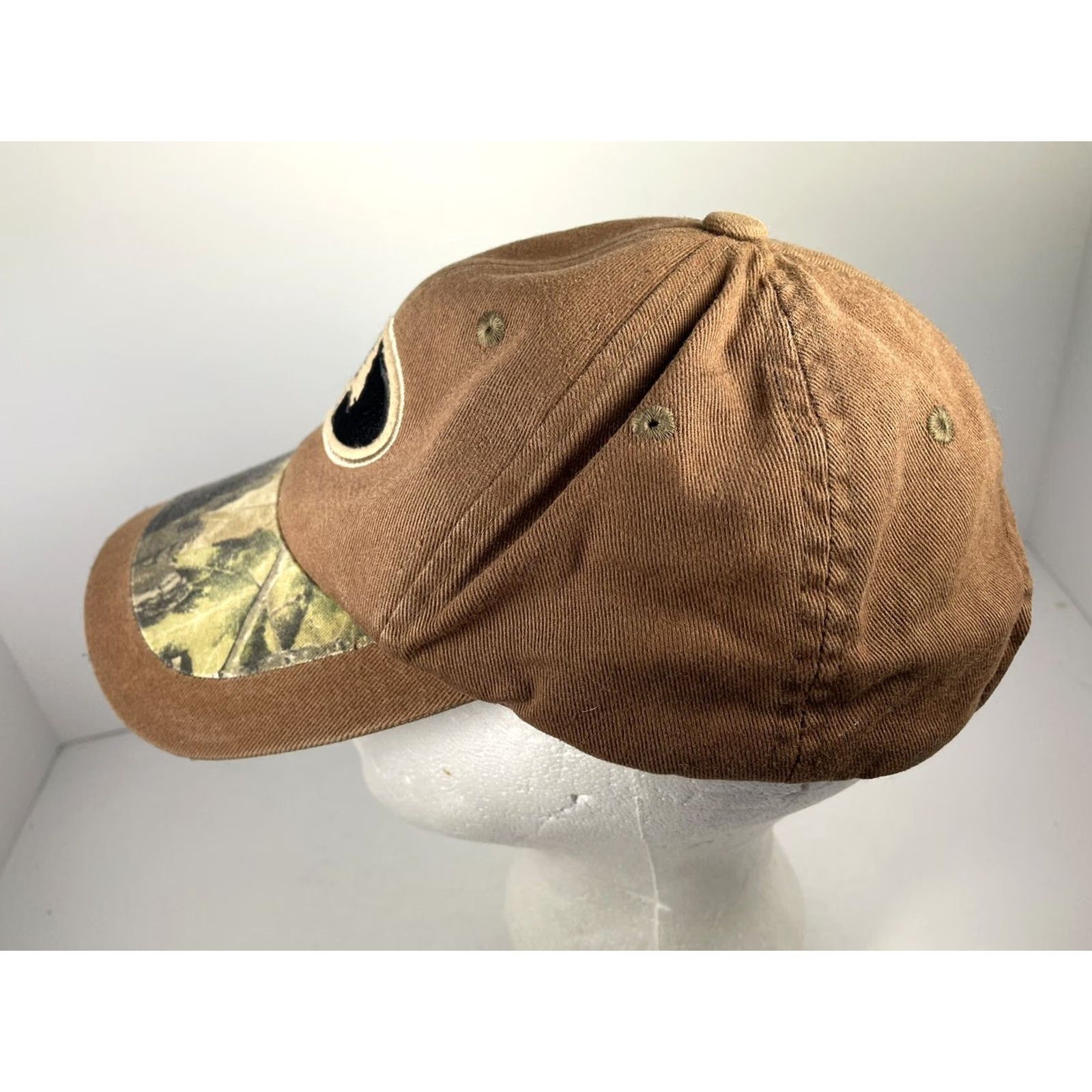 Vintage Mossy Oak Hat Cap Camouflage Brim Hat Hunting Camo Baseball Cap Adjustable Backstrap Free Shipping Mens Cap Size ONE SIZE - 4 Thumbnail