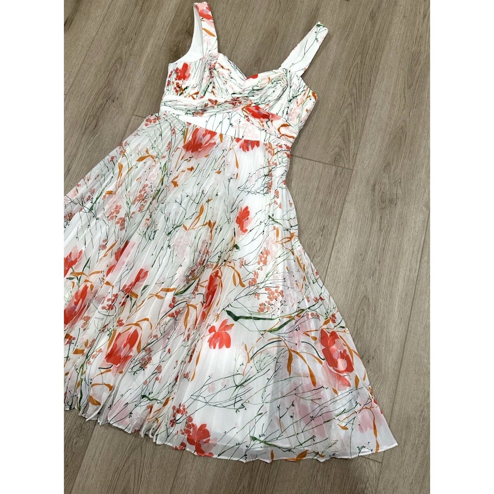 Karen Millen VINTAGE N/A Karen Millen Floral Midi Dress Royal Ascot N/A Size M / US 6-8 / IT 42-44 - 2 Thumbnail