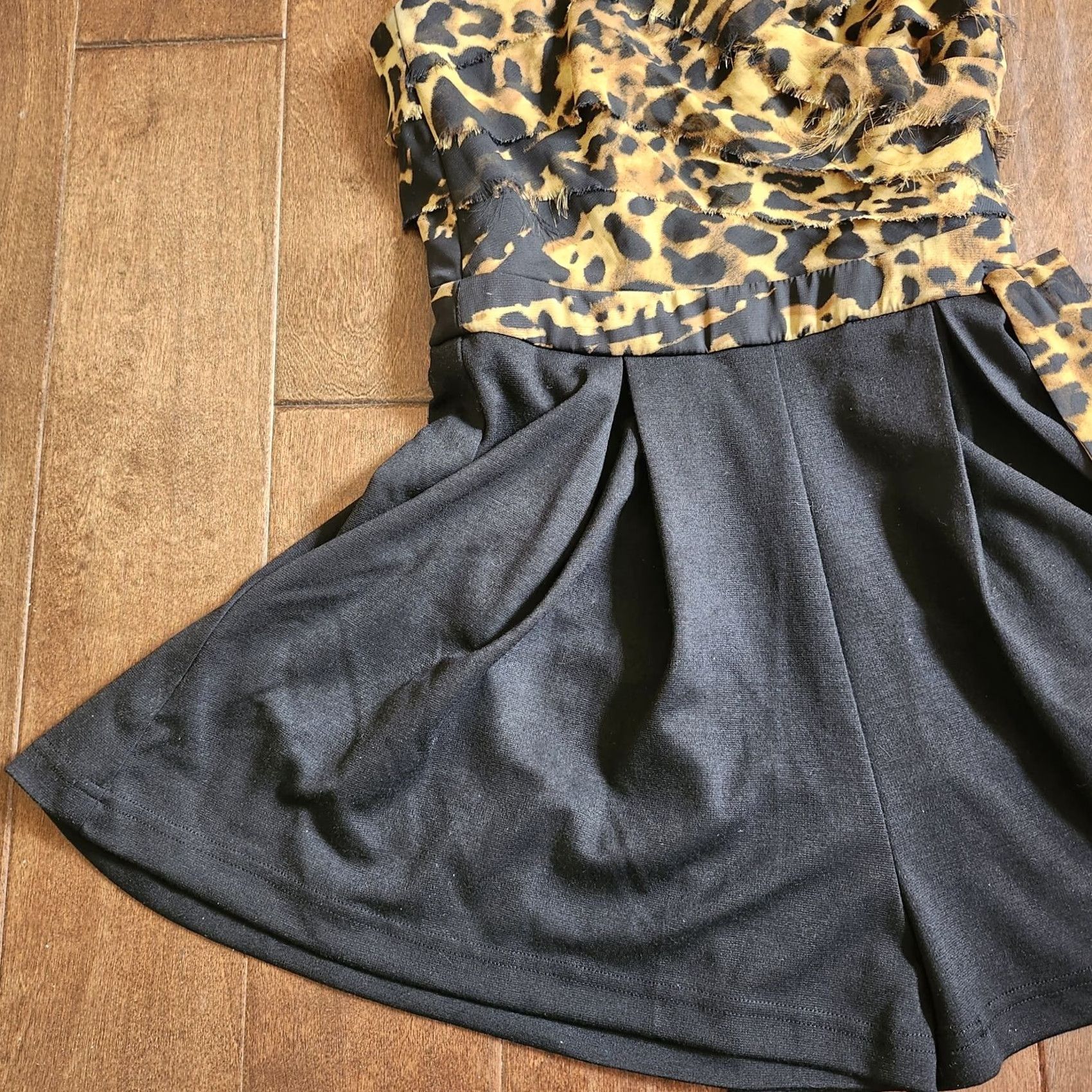XOXO XOXO Romper - Leopard Print - Juniors - Sleeveless - Zip - Multicolor - 1/2 - One-Piece - Casual/Travel/Party - Teens Women s Womens Size 25" / US 0 / IT 36 - 3 Thumbnail