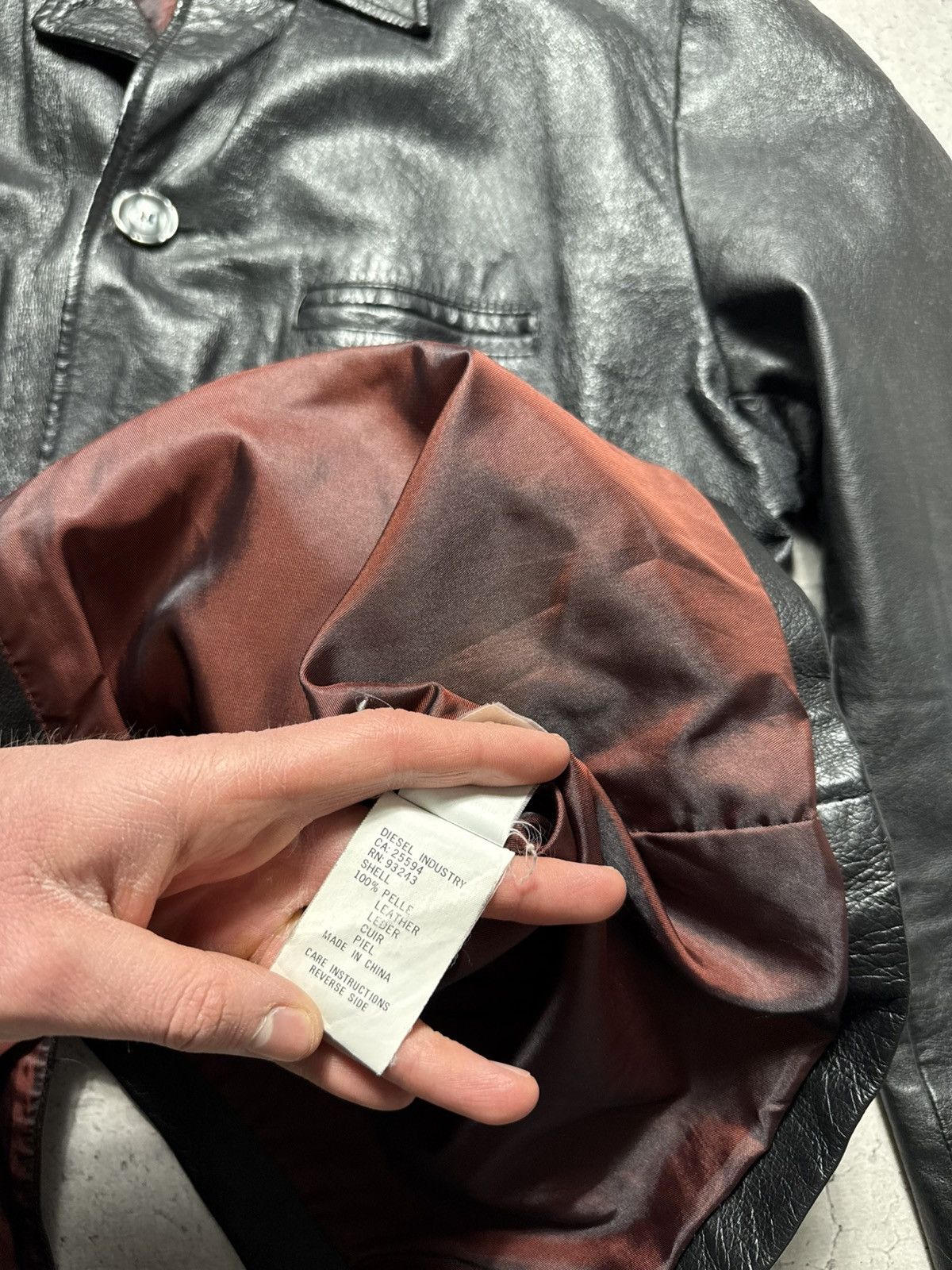 Diesel Diesel Leather Jacket Black Coat Vintage 90’s Size US XL / EU 56 / 4 - 6 Thumbnail