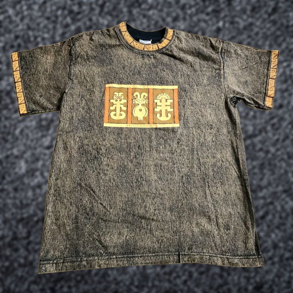 Vintage VINTAGE Sport Santi Columbia Precolombinos T Shirt Mens L Black Cotton Short Sleeve Crew Neck Size US L / EU 52-54 / 3 - 1 Thumbnail