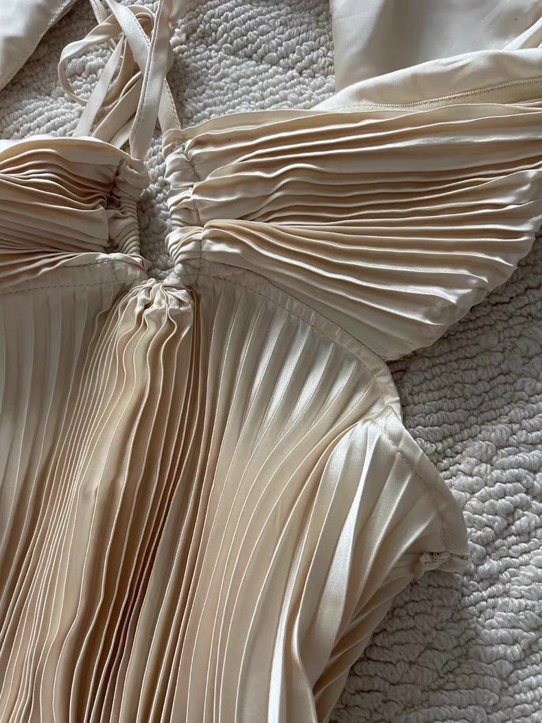 A.L.C. A.L.C Moira Pleated Cutout Maxi Dress Size S / US 4 / IT 40 - 8 Thumbnail