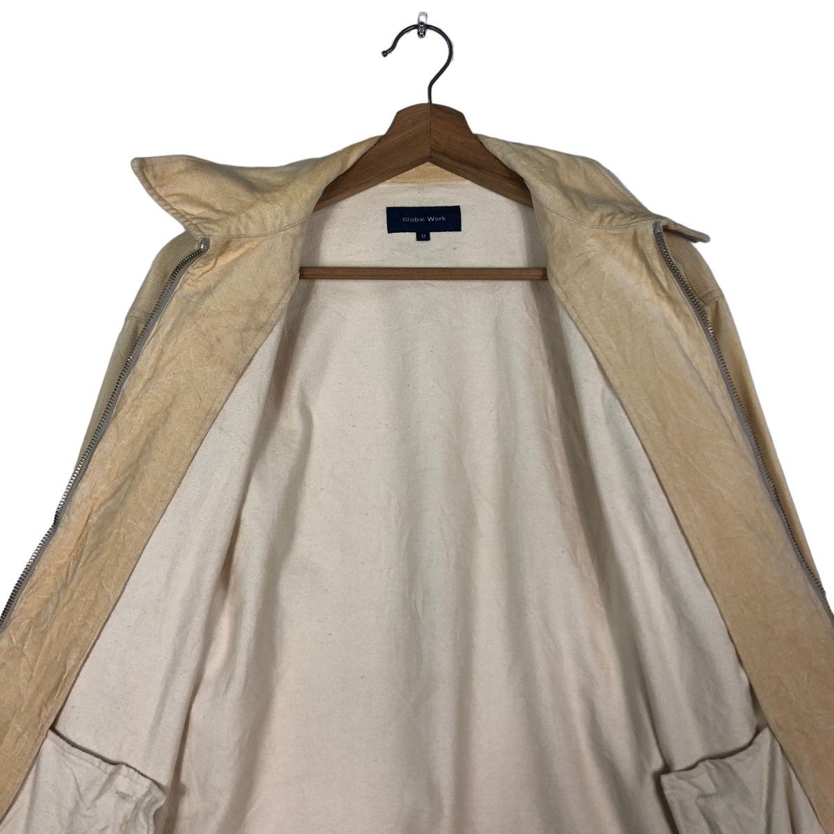 Japanese Brand Vintage Velvet Zipper Jacket Global Work Japan Issey Miyake Size US M / EU 48-50 / 2 - 14 Thumbnail