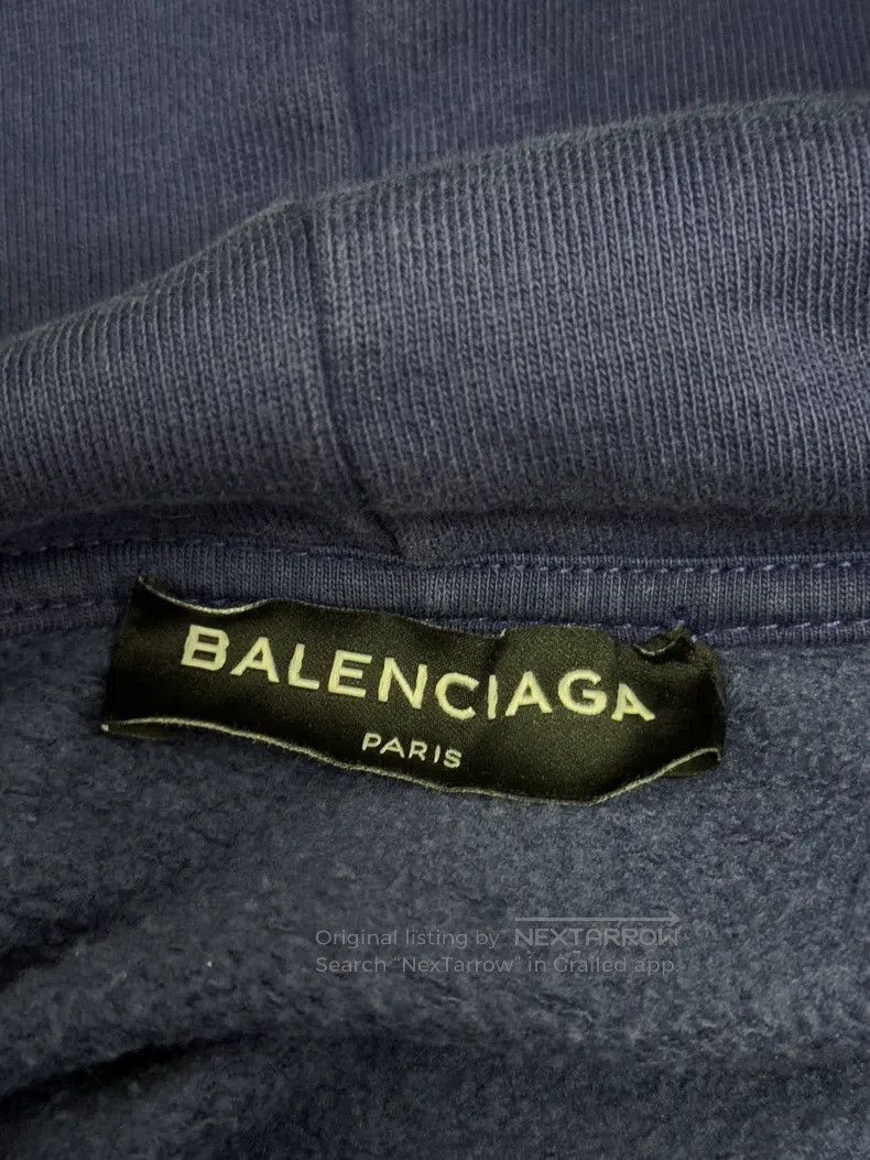 Balenciaga Balenciaga Blue Coke Logo Hooded Sweatshirt Size US S / EU 44-46 / 1 - 6 Thumbnail