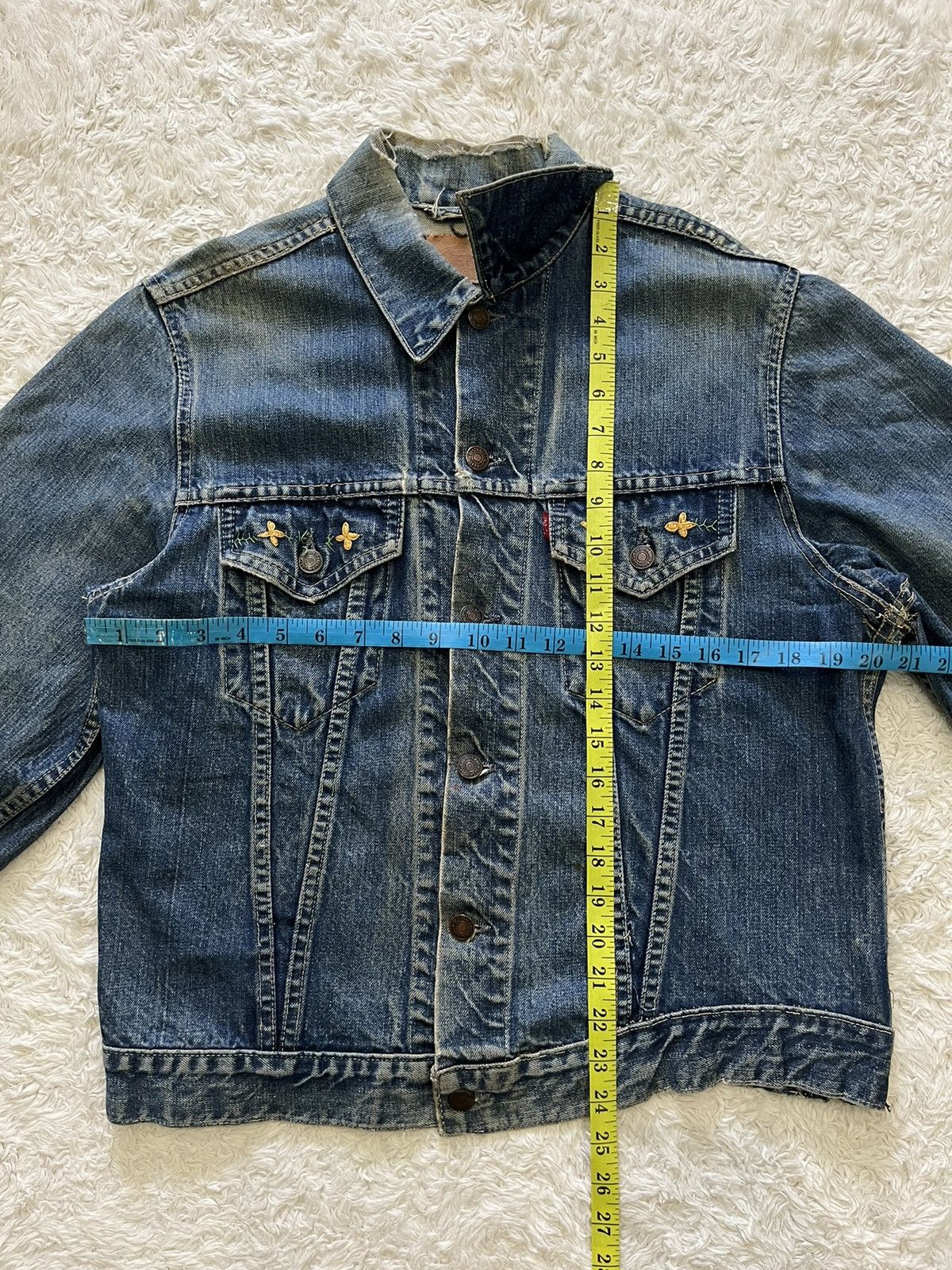 Levi's vintage 1960's levis 70505 trucker denim "TRASH" jacket Size US M / EU 48-50 / 2 - 17 Thumbnail