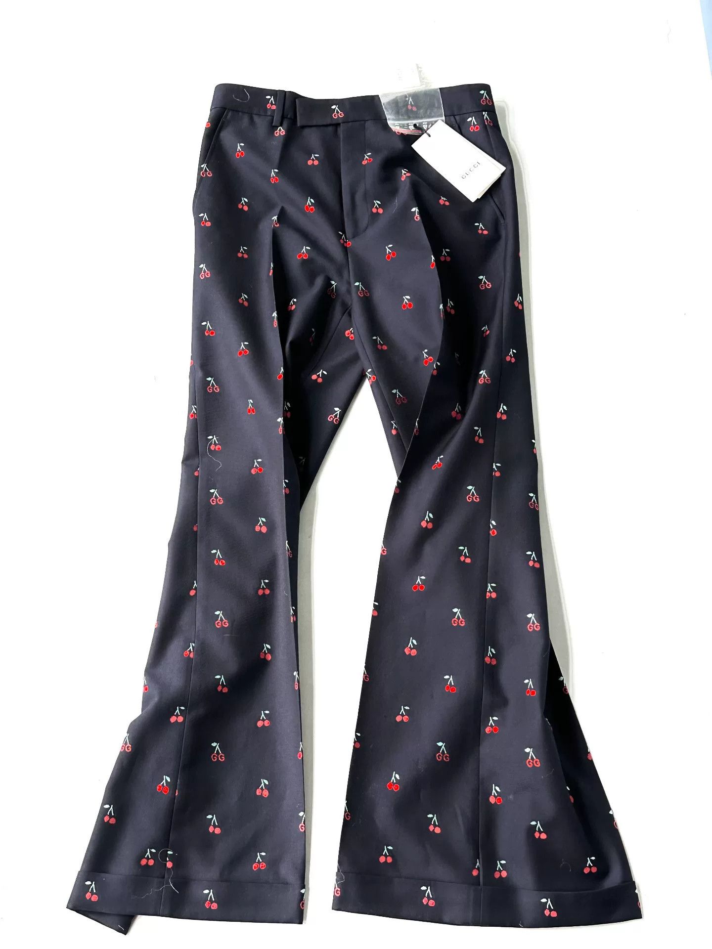 Gucci Gucci Double G Cherry Embroidery Suit Pants Size 40" / US 18 - 1 Thumbnail