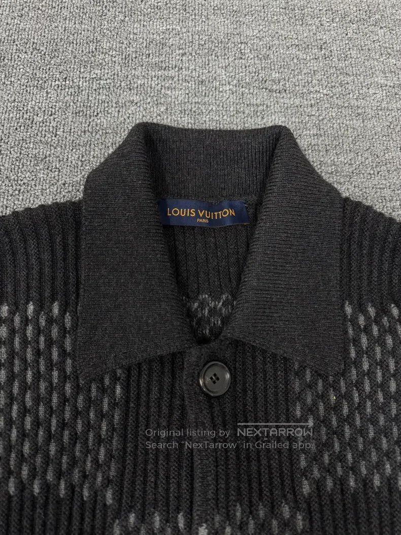 Louis Vuitton Louis Vuitton Black nigo checkerboard 5-button cardigan sh Size US L / EU 52-54 / 3 - 3 Thumbnail