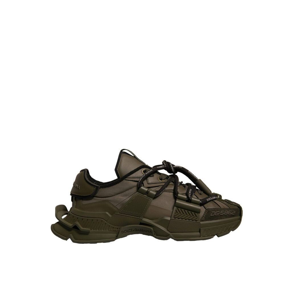 Dolce Gabbana Military Green Space Low Top Sneakers Shoes