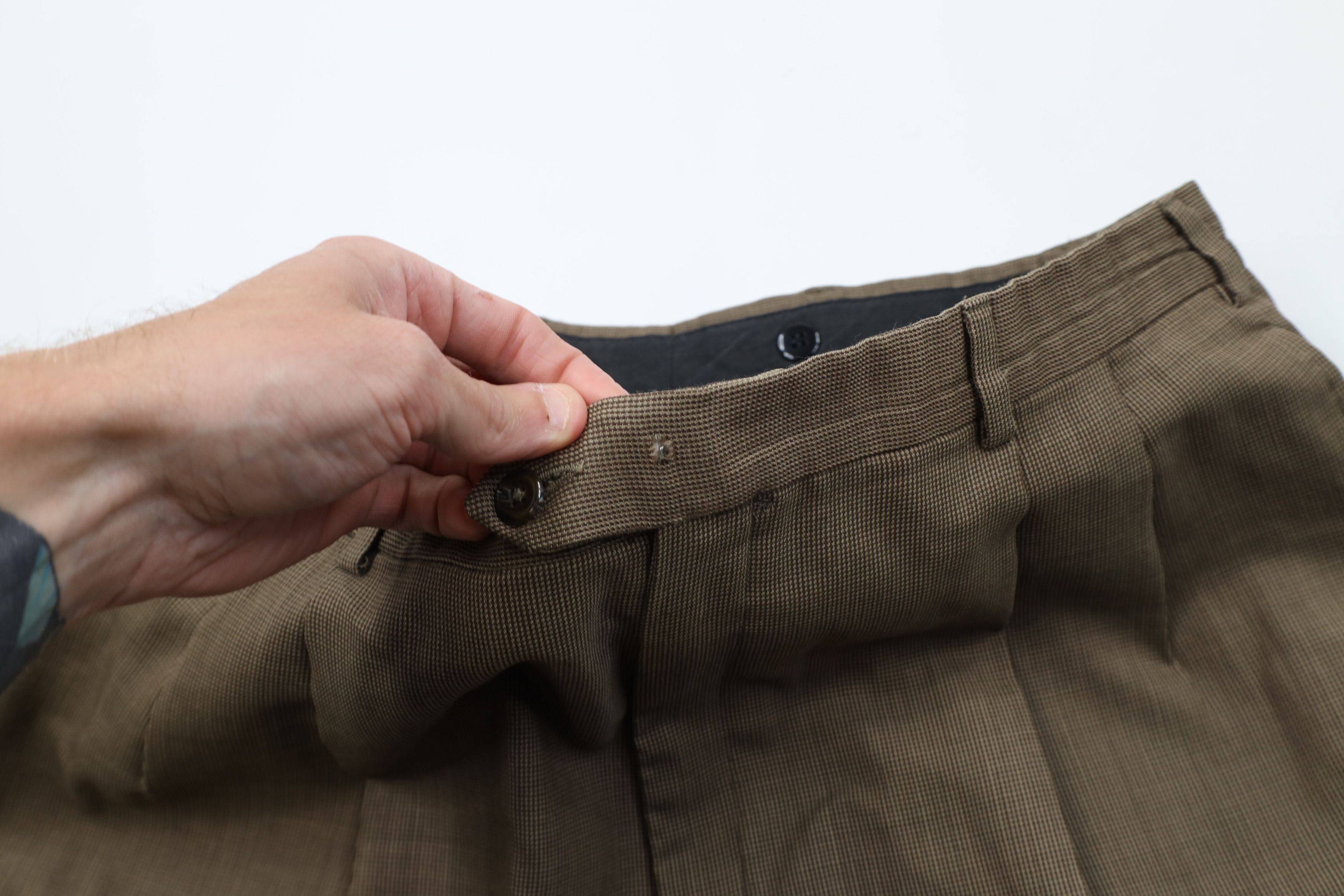 Vintage Vintage 90s Streetwear Wool Wide Leg Chino Pants Brown Size US 36 / EU 52 - 8 Thumbnail