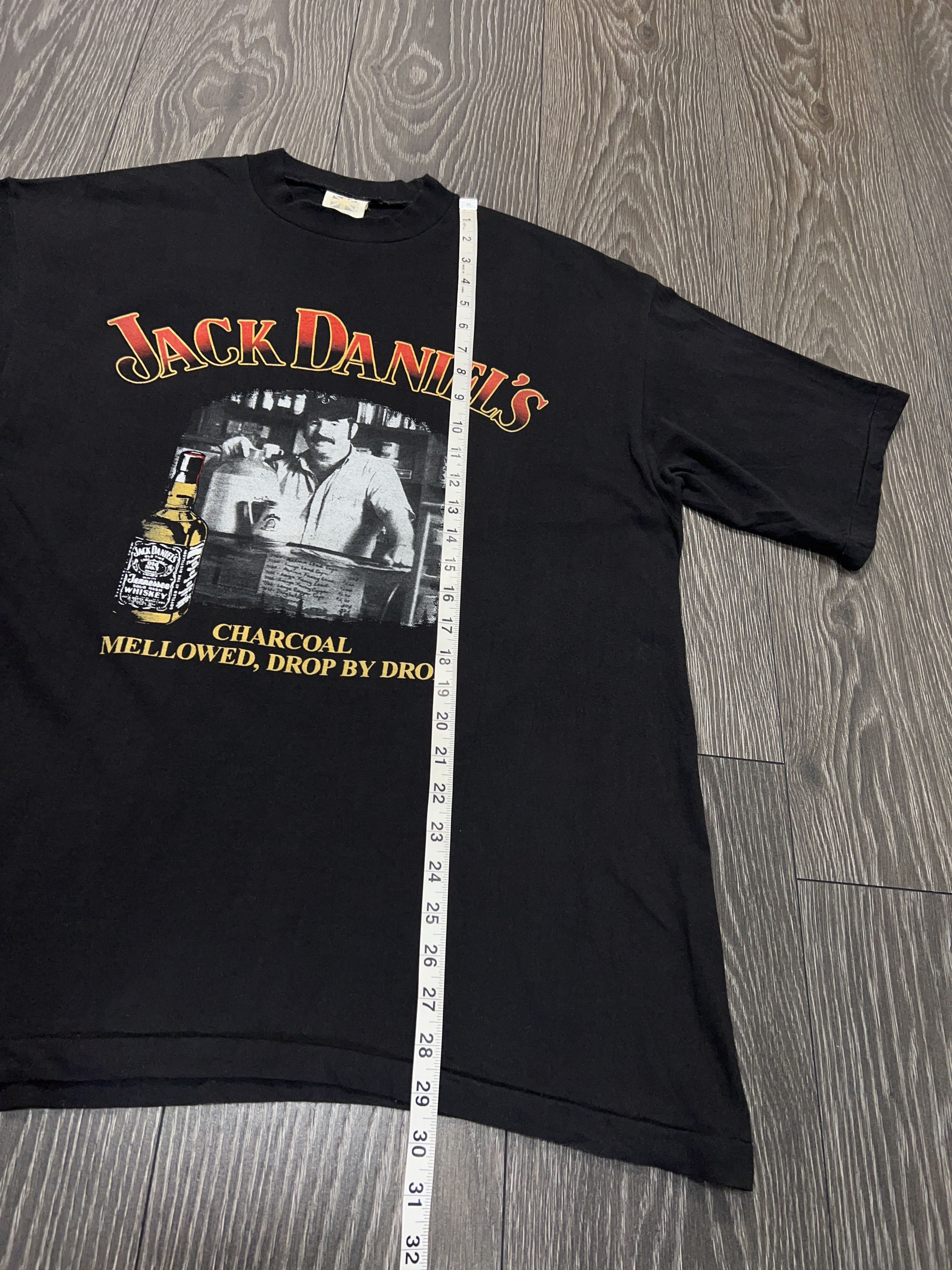 Vintage Jack Daniels Whiskey Big Logo Single Stitch T Shirt Tee Size Size US XL / EU 56 / 4 - 7 Thumbnail