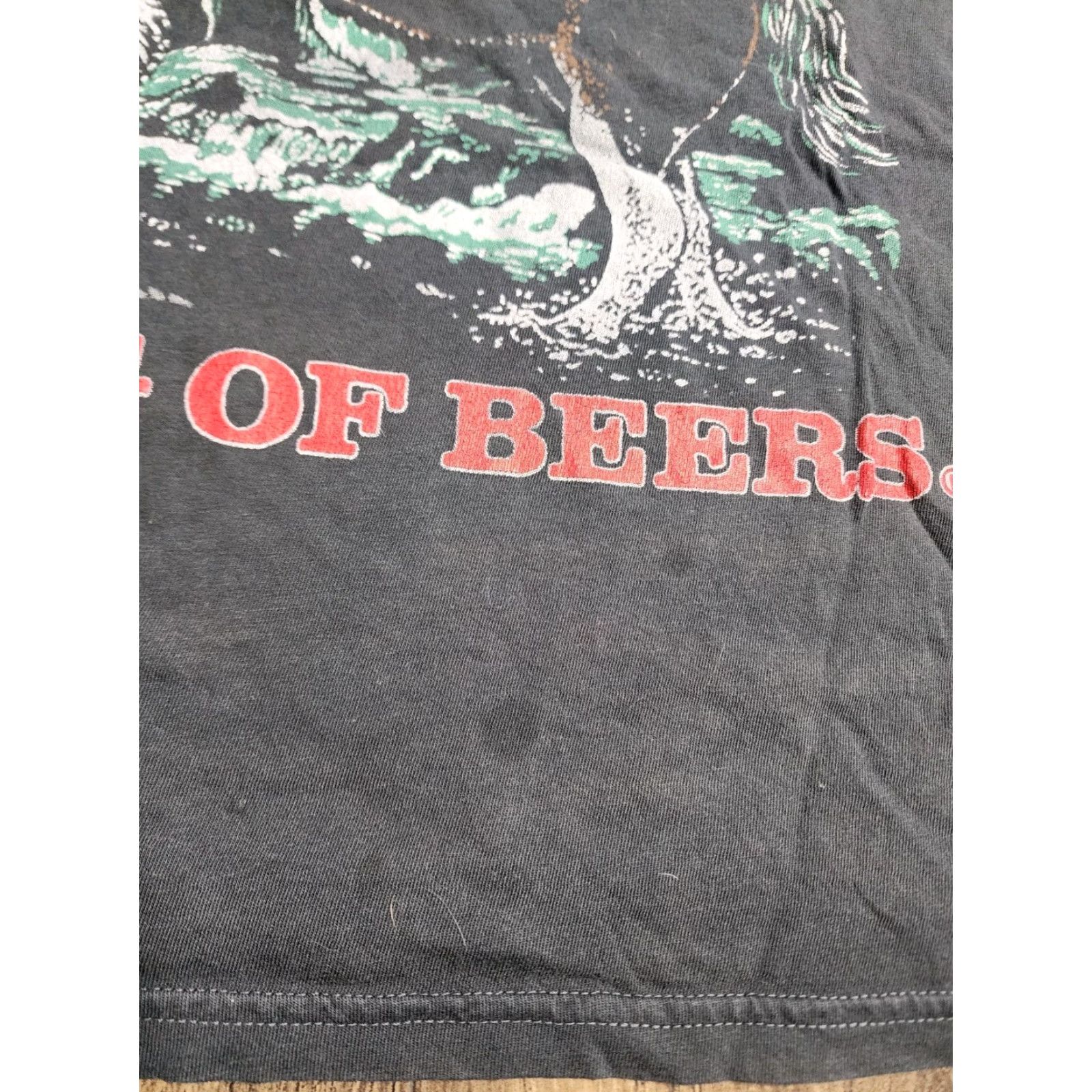 Lucky Brand VINTAGE Lucky Brand Gray Budweiser Clydesdale Horse T-Shirt Womens Large Distressed King of Beers Size L / US 10 / IT 46 - 4 Thumbnail