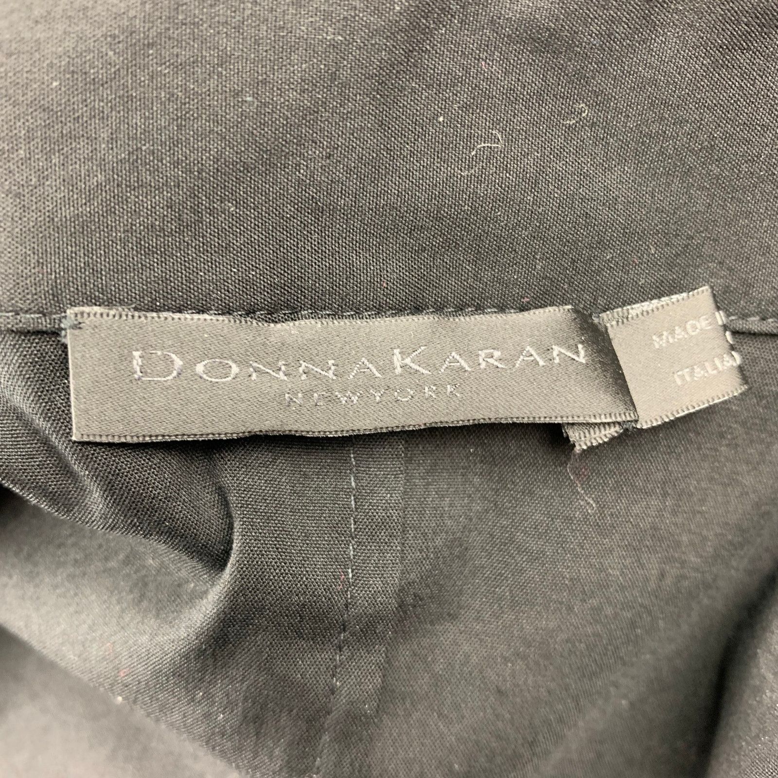 Donna Karan DONNA KARAN Size 8 Black Cotton Blend Long Sleeve Mini Dress Size M / US 6-8 / IT 42-44 - 5 Thumbnail