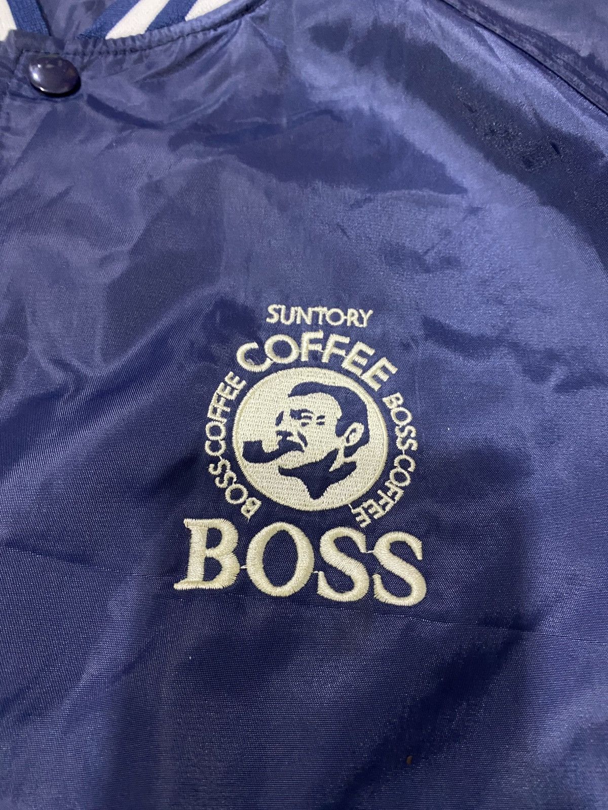Japanese Brand × Vintage Vintage Suntory Boss Coffee Varsity Jacket Size US L / EU 52-54 / 3 - 4 Thumbnail