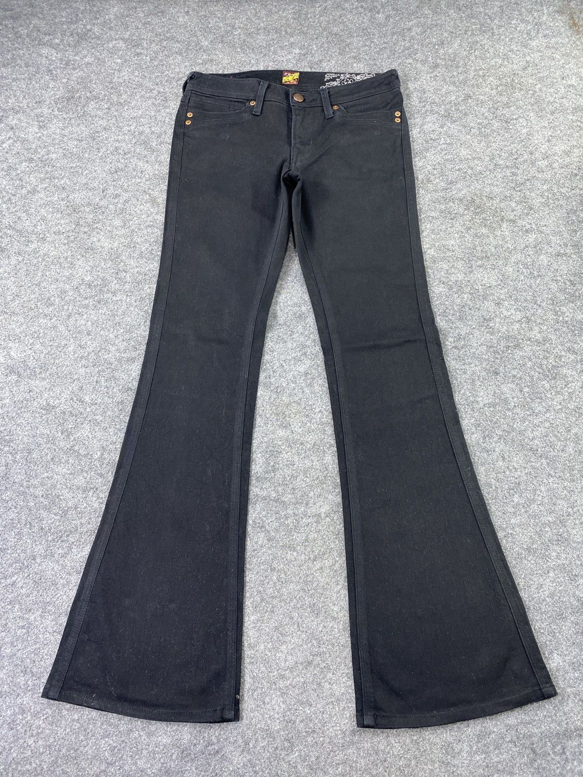 Japanese Brand × Jean Japanese Brand Brappers Bootcut Black Jeans - J1099 Size 29" - 2 Thumbnail
