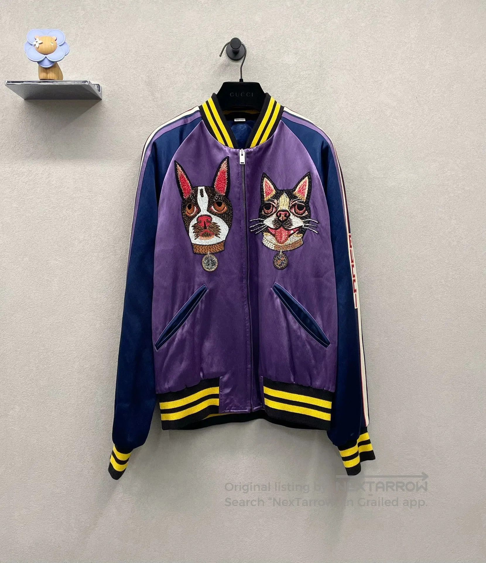 Gucci gucci embroidered purple bomber jacket unisex. Size US L / EU 52-54 / 3 - 1 Thumbnail