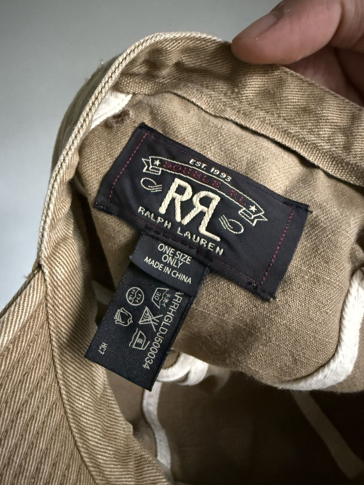 RRL Ralph Lauren 90s Vintage Double Ralph Lauren herringbone work cap Size ONE SIZE - 7 Thumbnail