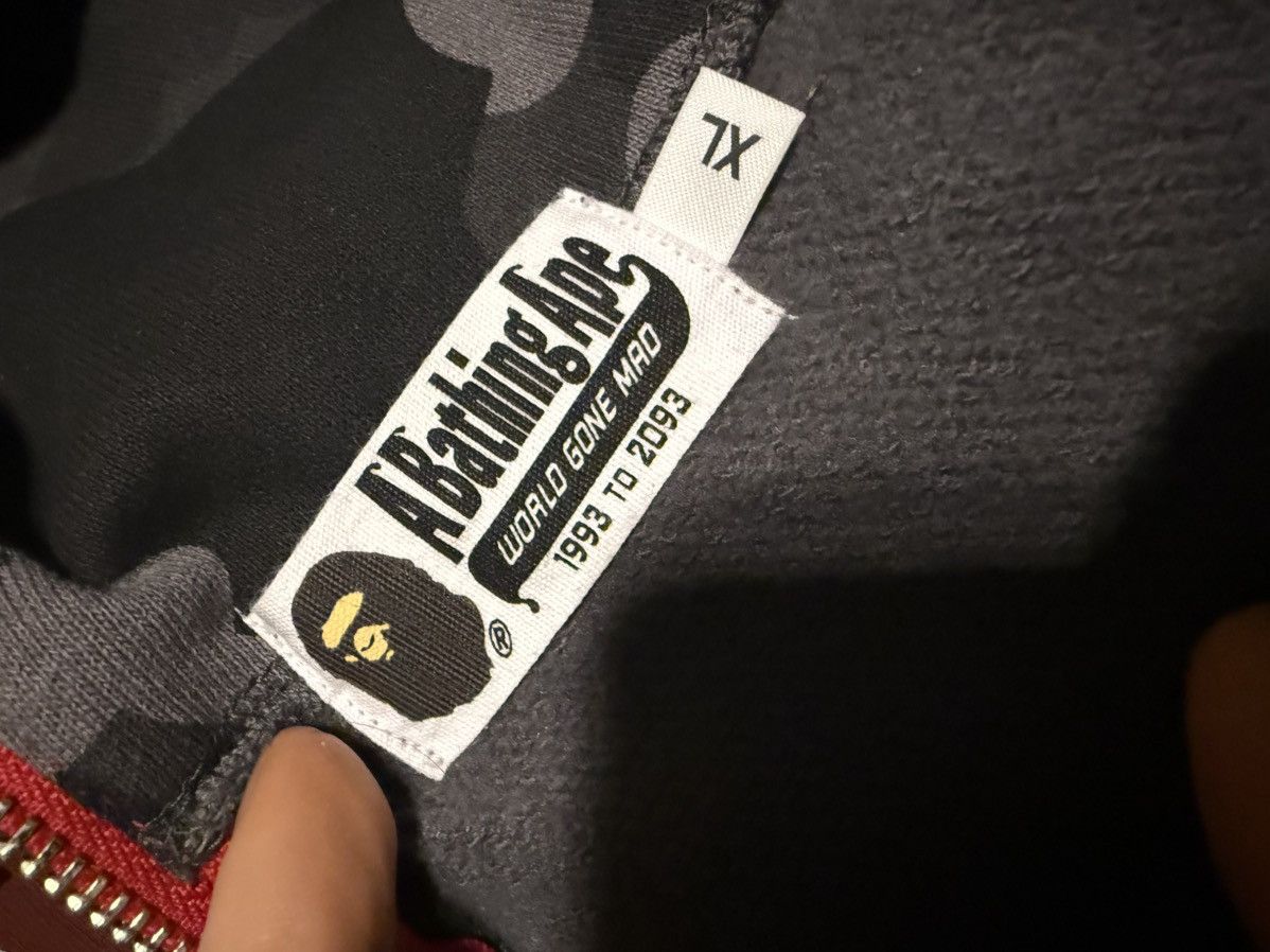 Bape bape camo split hoodie red black Size US XL / EU 56 / 4 - 7 Thumbnail