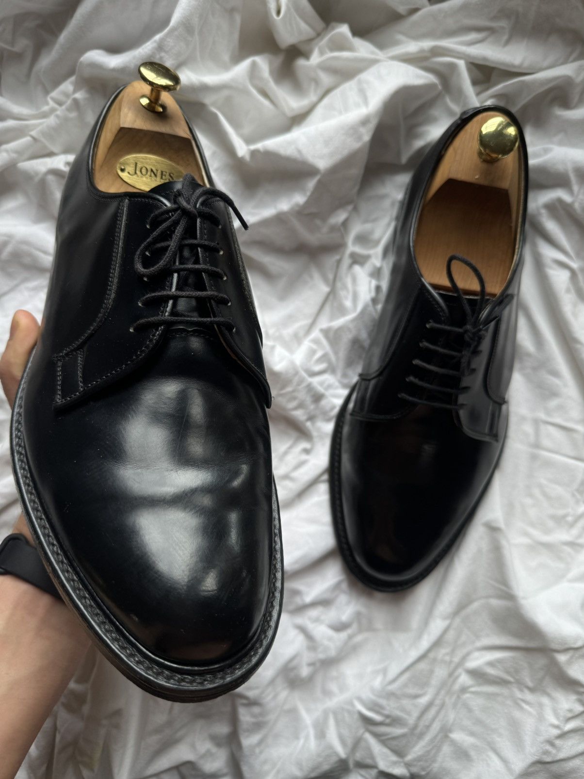 Loake Loake 771B Black classic polished leather derby Size US 11 / EU 44 - 2 Thumbnail