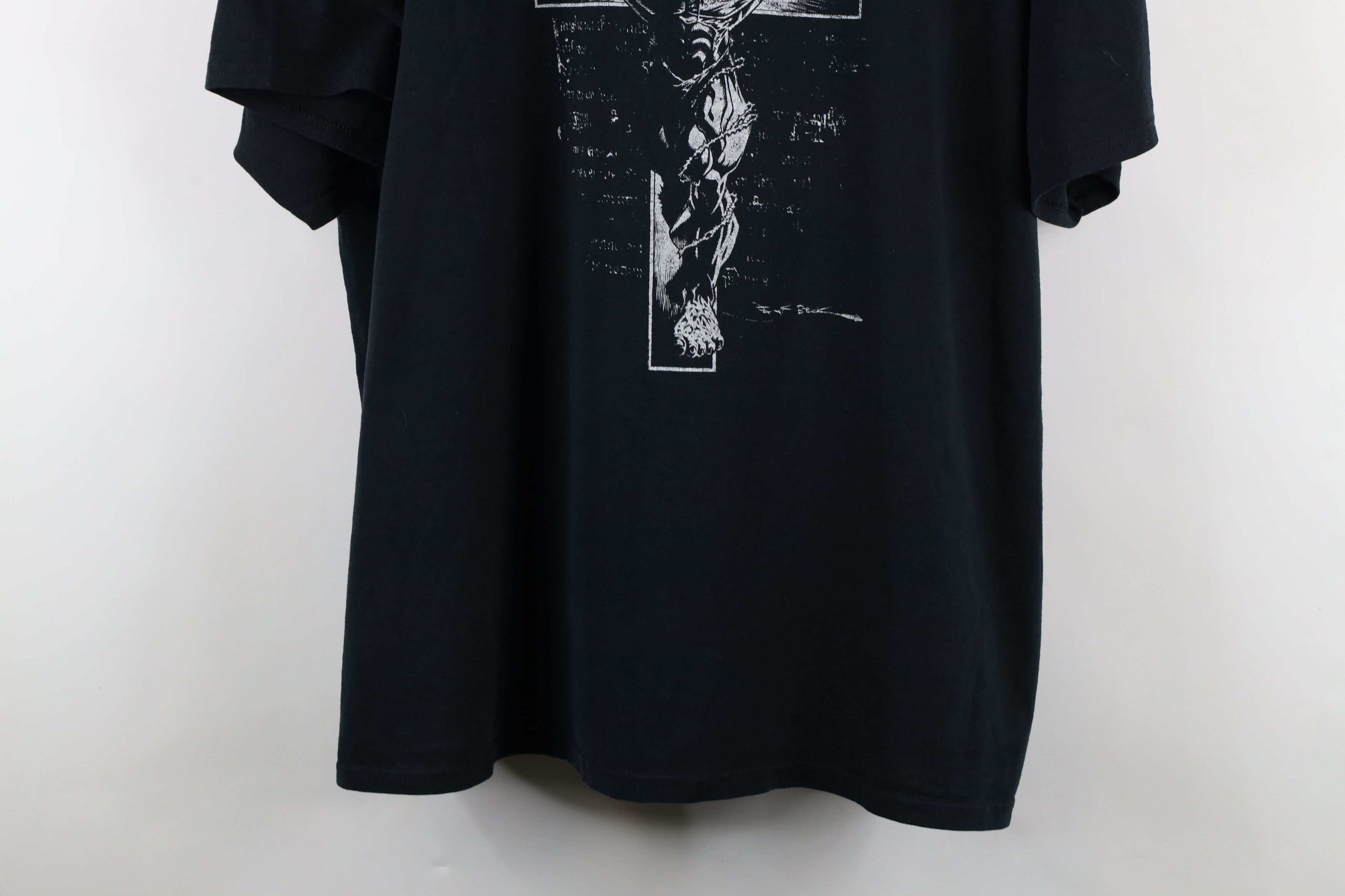 Vintage Vintage Streetwear Iron Asylum Fire Flames Gym Jesus T-Shirt Size US XXL / EU 58 / 5 - 3 Thumbnail