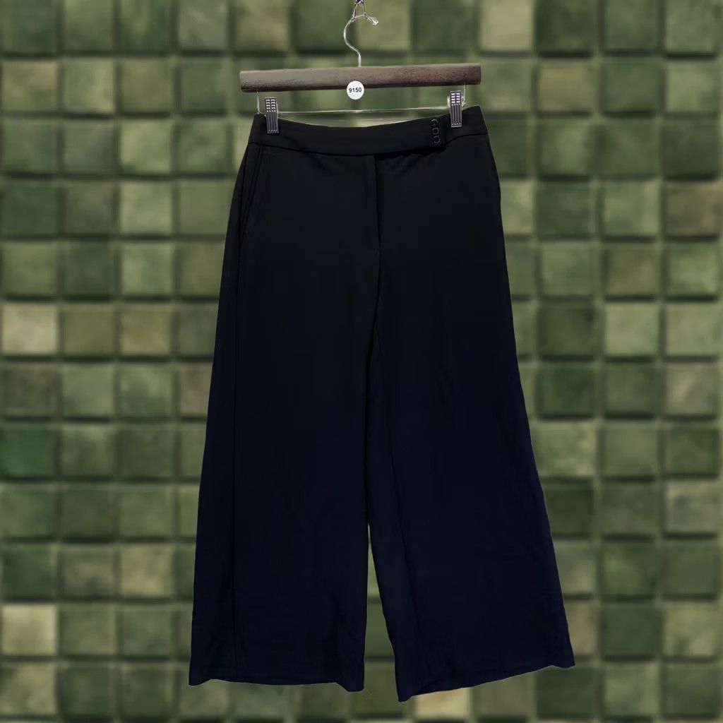 White House Black Market White House Black Market Pants Shirt Wide-Leg Cropped Womens 00 Black Size 24" / US 00 / IT 34 - 1 Thumbnail