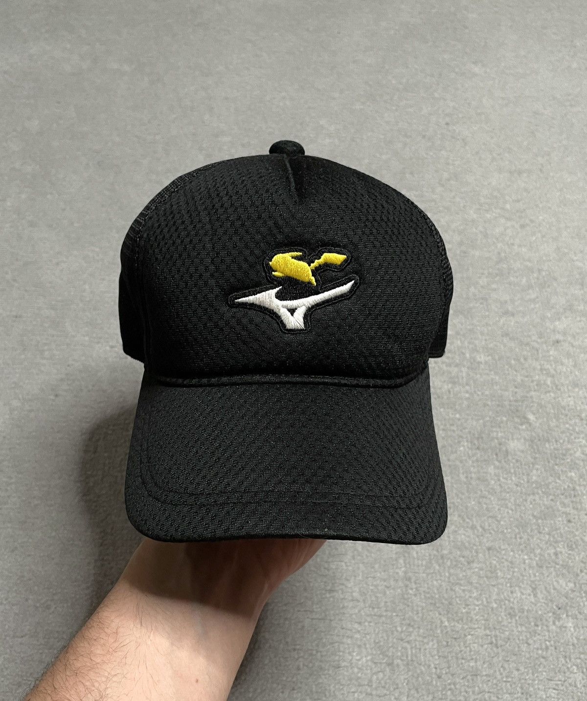 Pokemon Black Trucker Cap Hat Logo Mizuno Pokemon Japan Size ONE SIZE - 1 Thumbnail