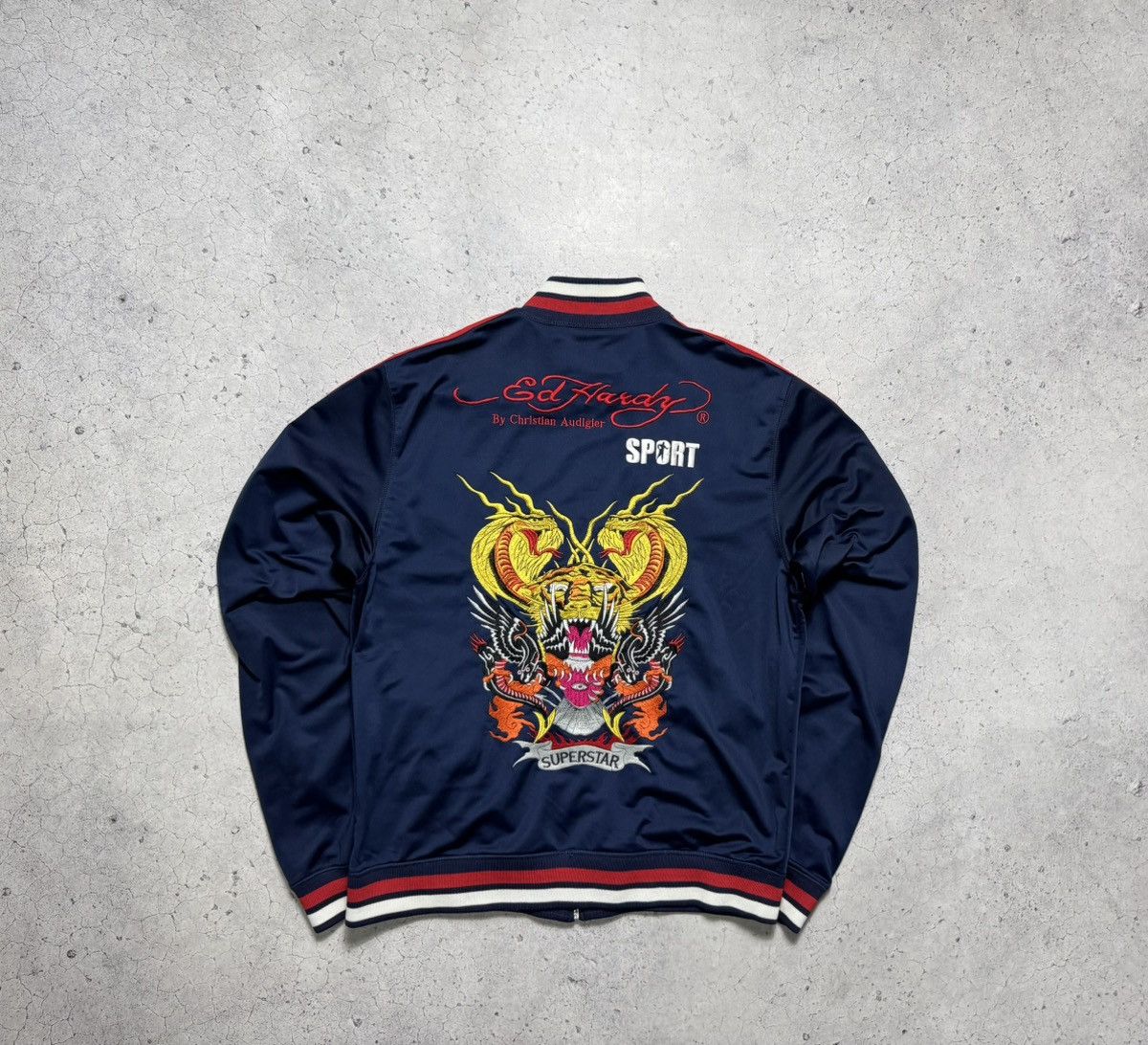 Ed Hardy Ed Hardy By Christian Audigier Sport Full Zip Jacket Big Log Size US XL / EU 56 / 4 - 1 Thumbnail