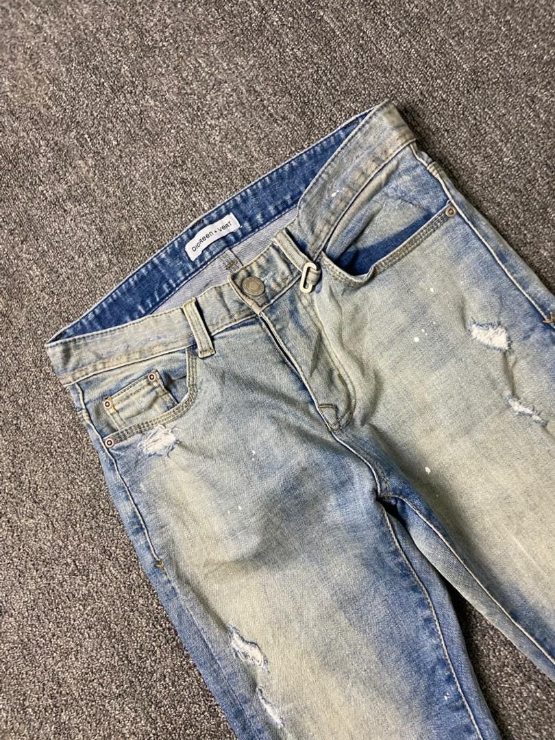 Japanese Brand Digreen + Vert Distressed Ripped Denim Jeans (197) Size US 30 / EU 46 - 9 Thumbnail