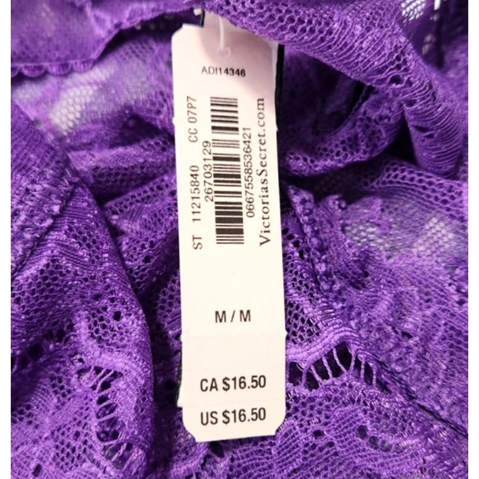 Victoria's Secret Victoria's Secret Womens M Panty Bikini Lace Purple Size 32" / US 10 / IT 46 - 4 Thumbnail