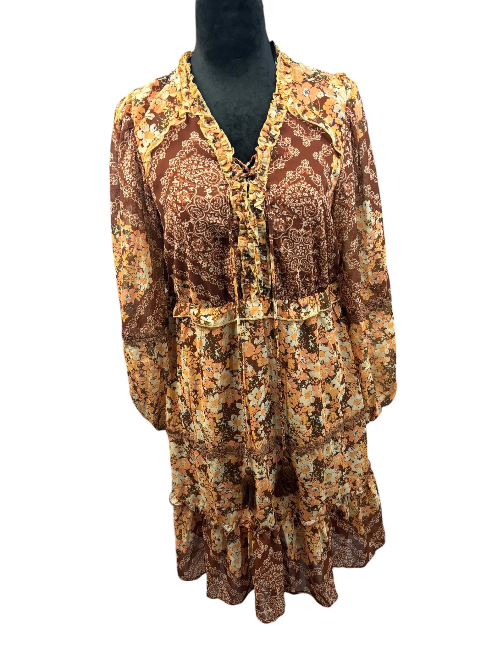 Designer Miss Me Floral Print Long Sleeve Dress Womens Size Medium Size M / US 6-8 / IT 42-44 - 1 Thumbnail