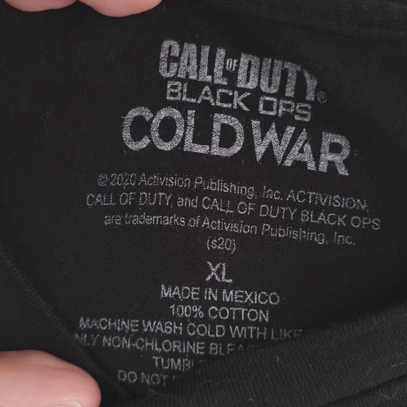 Vintage Call of Duty Shirt Mens XL Black Short Sleeve Cold War Game Stop Size US XL / EU 56 / 4 - 4 Thumbnail