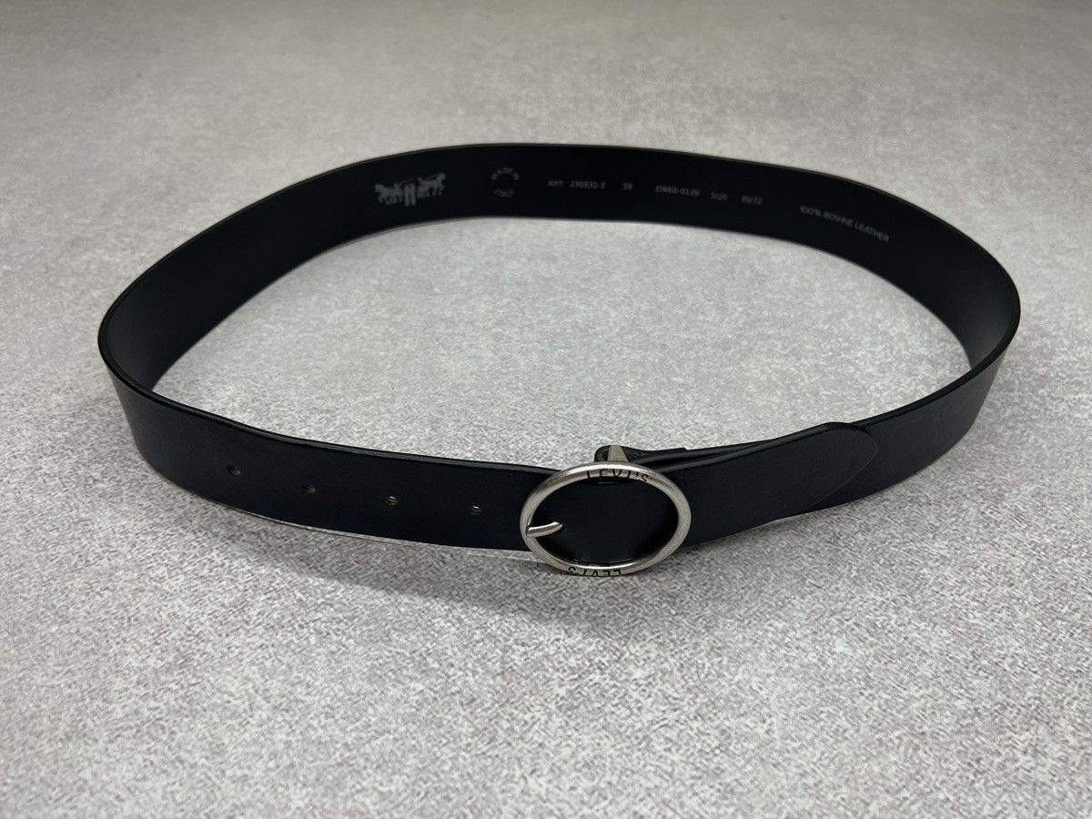 Levi's Women Levis Leather Belt Black Made in Italy Size ONE SIZE - 4 Thumbnail