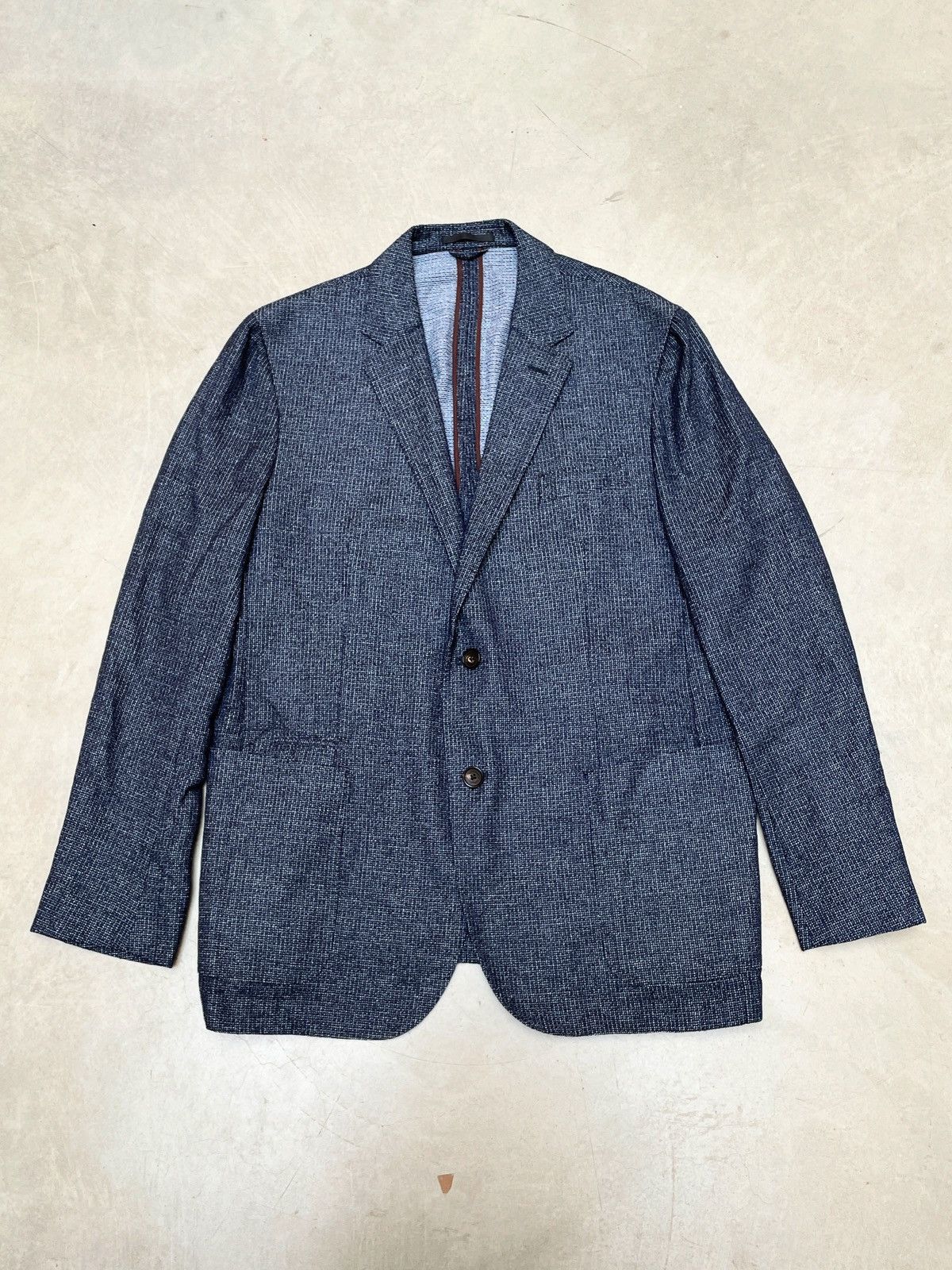 Ermenegildo Zegna Ermenegildo Zegna Textured Wool Blazer 58R Luxury Size 48R - 1 Thumbnail