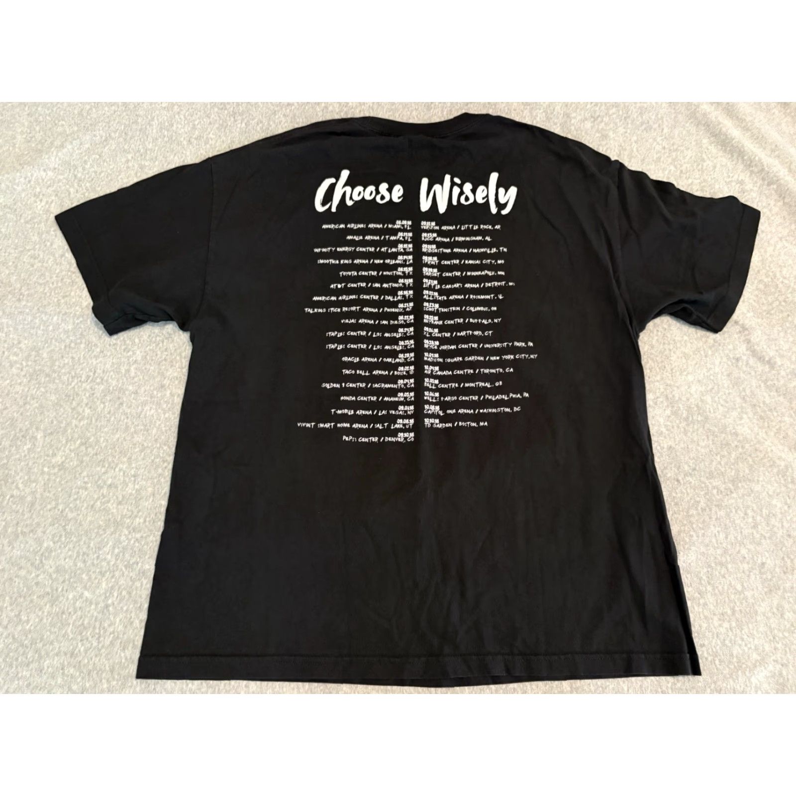 Dreamville Dreamville J Cole Choose Wisely Tour Black Tee T-Shirt XL Shirt Mens Short Sleeve Crew Neck Cotton T-Shirt Music Dreamville Size US XL / EU 56 / 4 - 4 Thumbnail