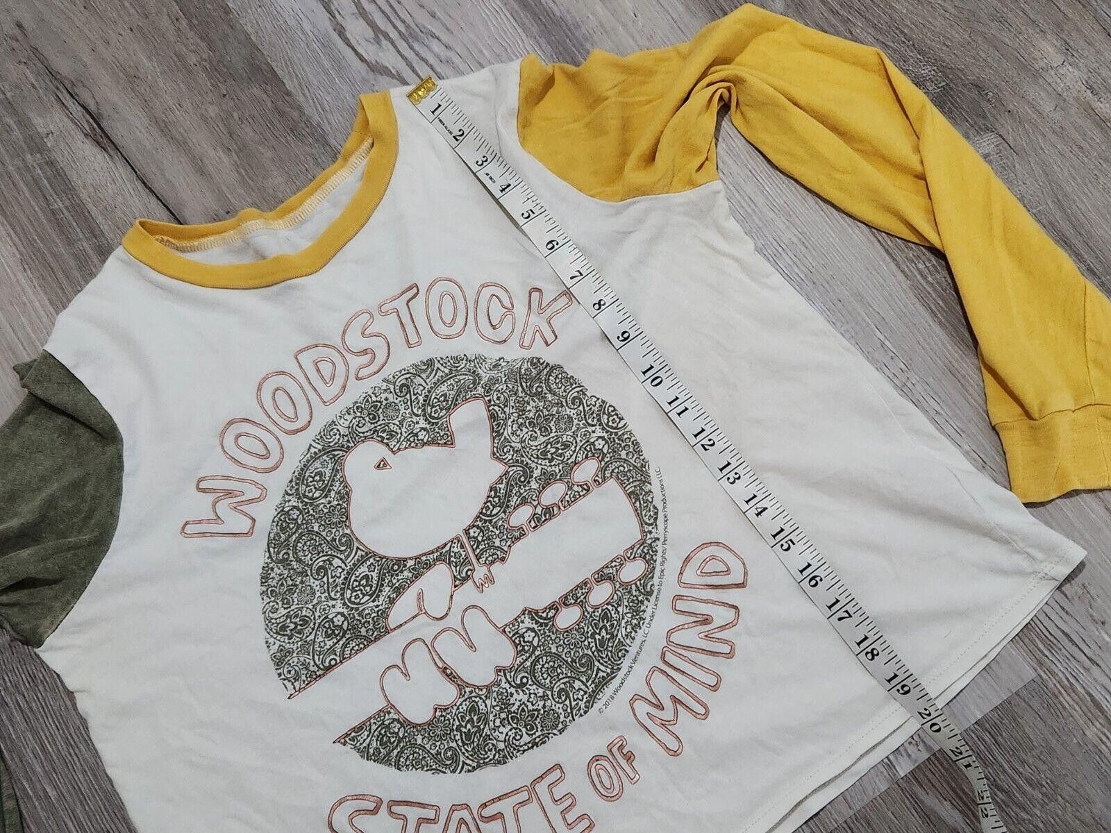 Designer Woodstock State Of Mind T Shirt Medium Baseball Yellow Green Size M / US 6-8 / IT 42-44 - 4 Thumbnail