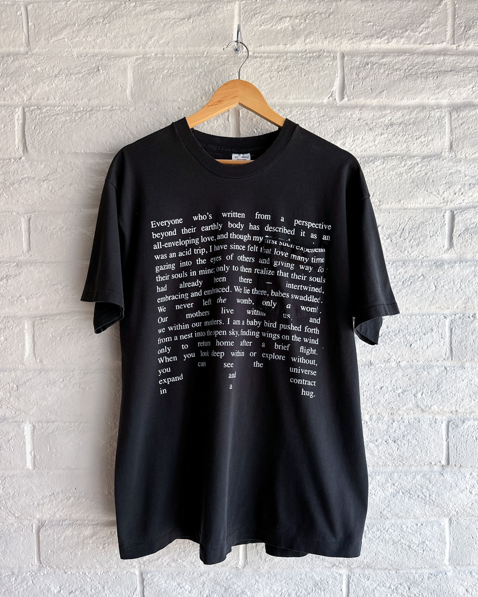 Vintage Vintage Spiritual Poem T Shirt XL Sun Faded Single Stitch Size US XL / EU 56 / 4 - 1 Thumbnail
