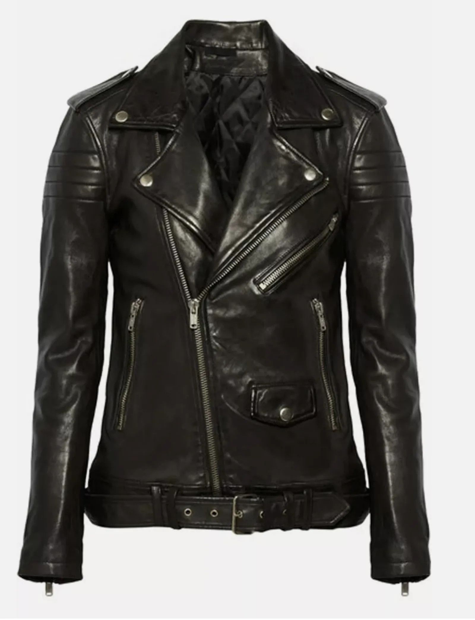 Blk Dnm Blk Dnm Black Leather Jacket Leather Jacket Size S / US 4 / IT 40 - 1 Thumbnail